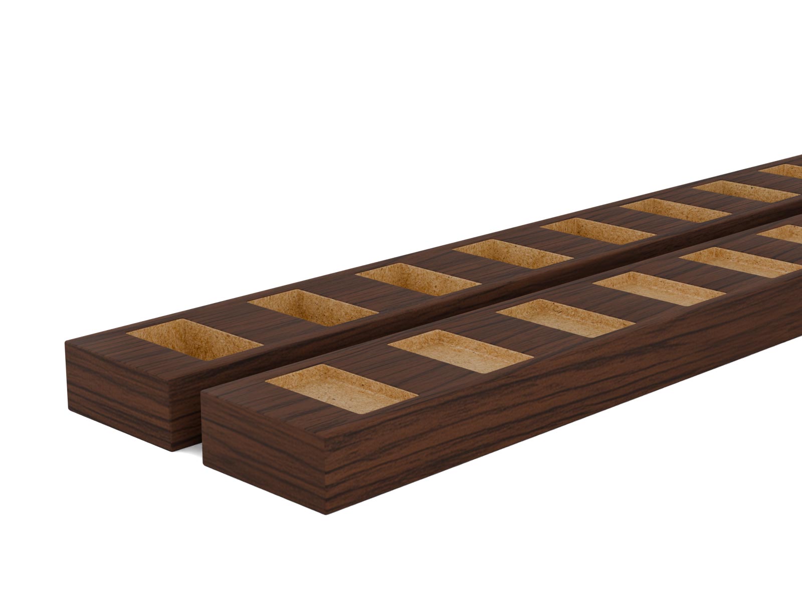 Raumtrenner Ober- und Unterteil 90° Walnuss