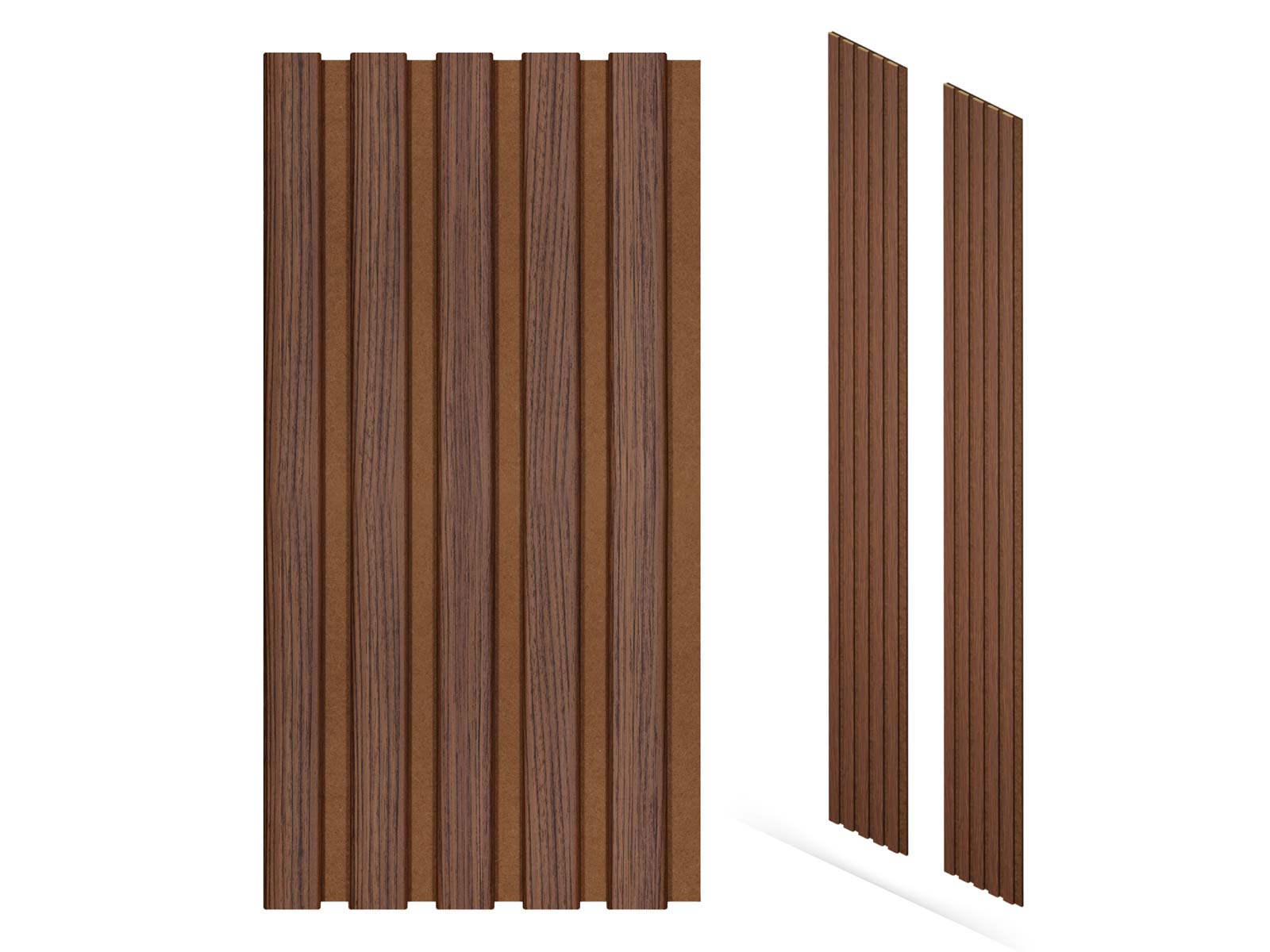 Ellipse Akustikpaneel Walnuss Ton in Ton (30x2600mm)