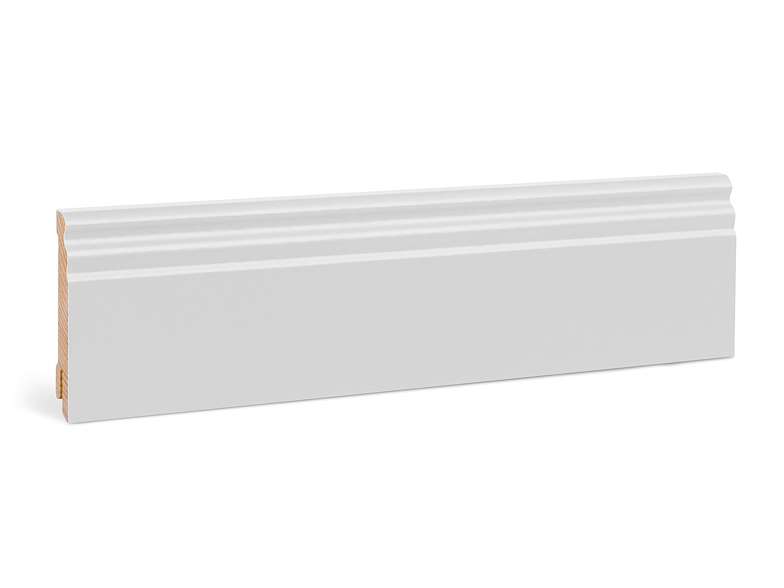 Hamburger Profil 16 x 80 mm Lichtgrau Massivholz foliert RAL7035