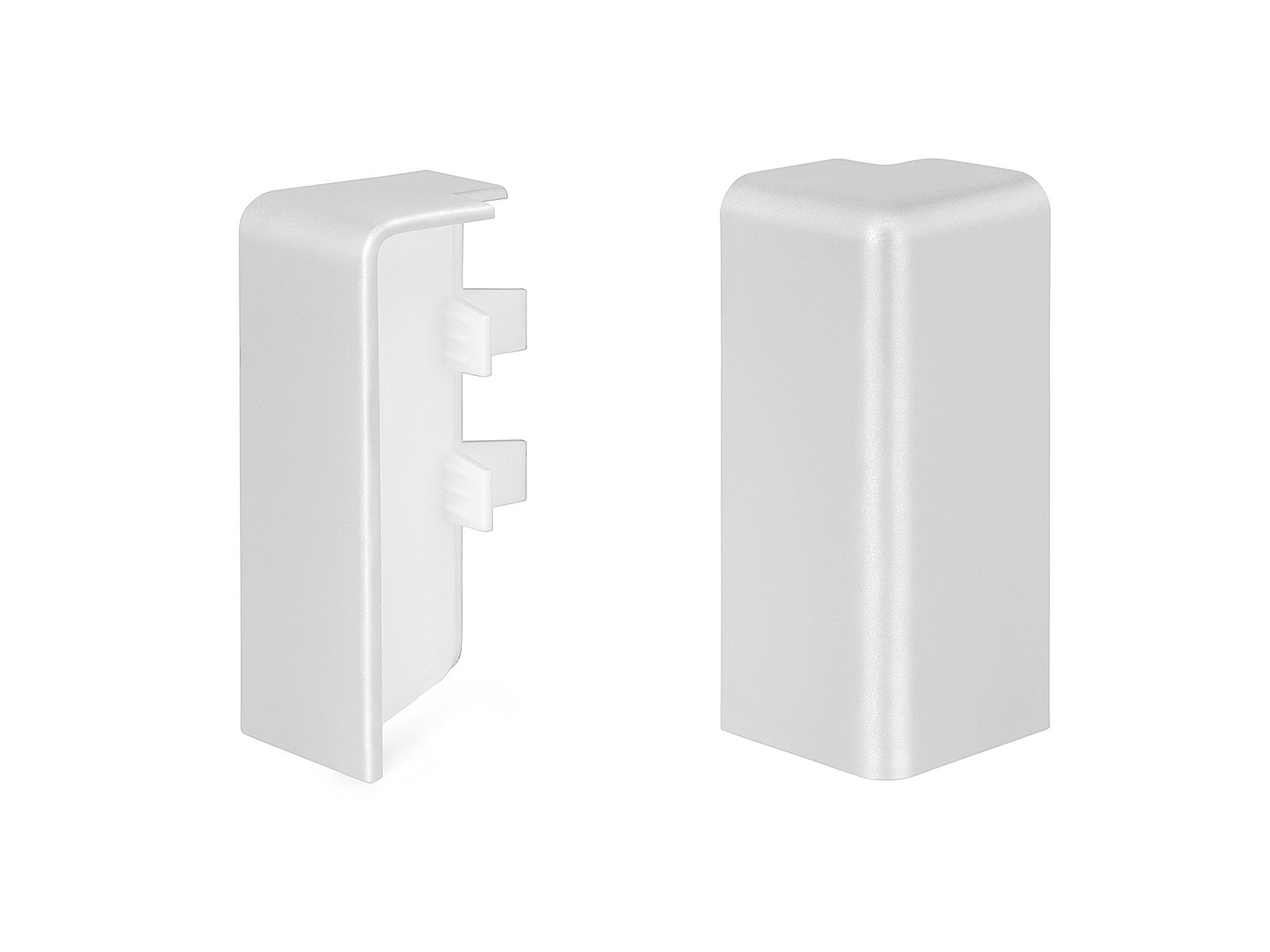 2 x Außenecke für Sockelleiste Lichtgrau - Modern Profil