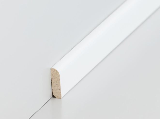 Südbrock Abachi Vorsatzleiste weiß lackiert RAL9010