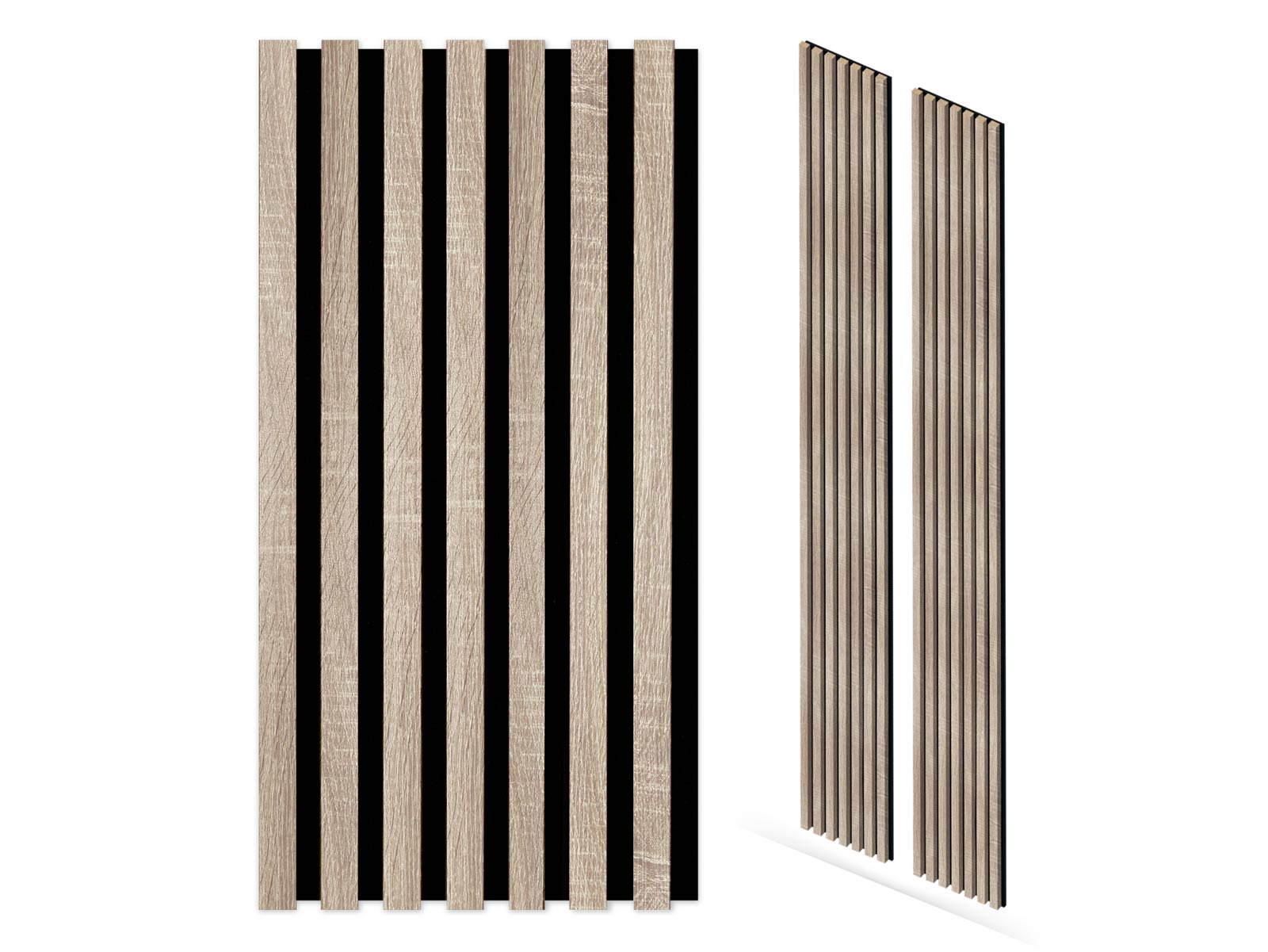 Akustikpaneele Eiche Grau 30 x 260 cm 2er Set