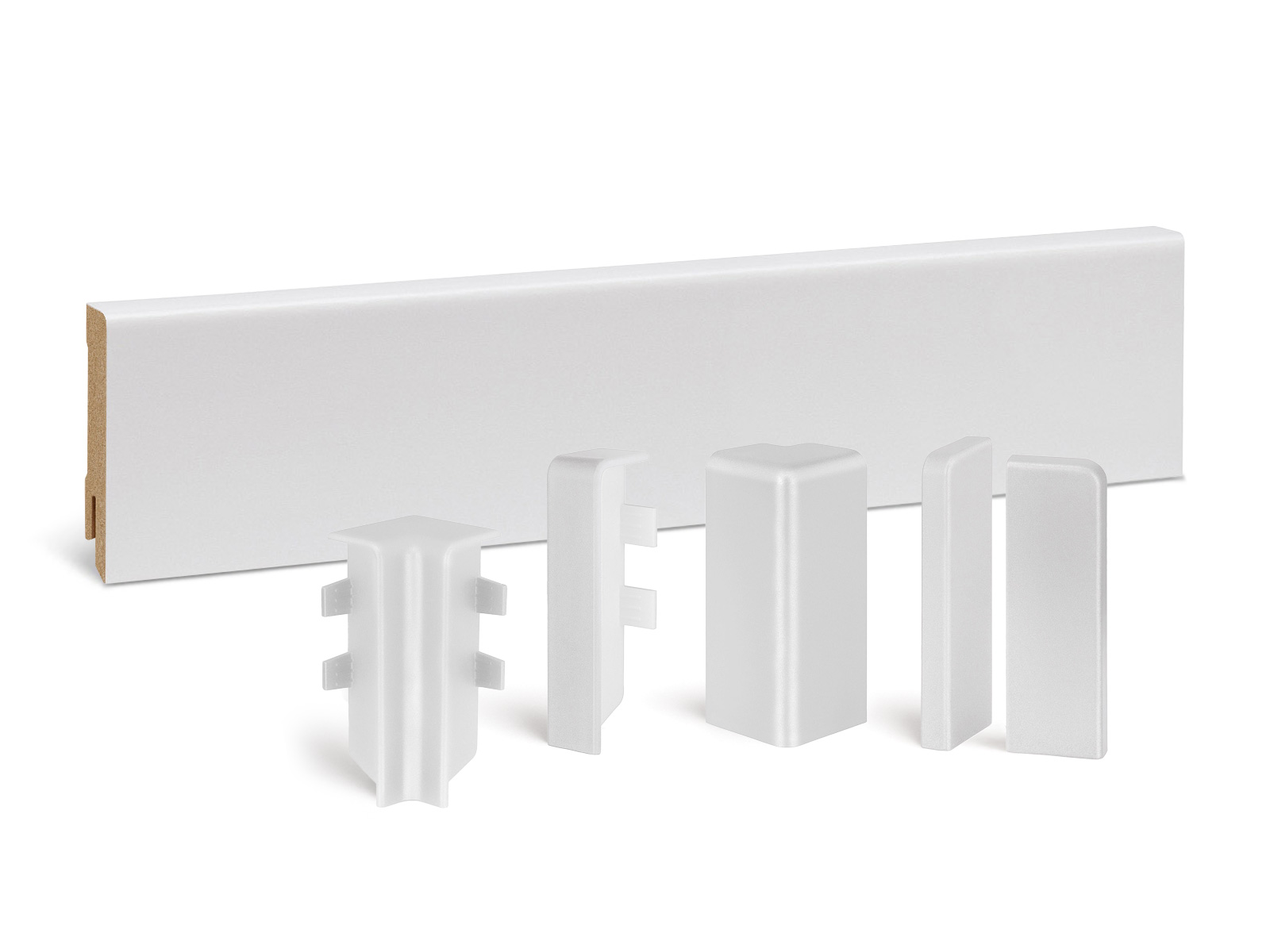 Modern-Profil Sockelleisten Lichtgrau (16x58mm)