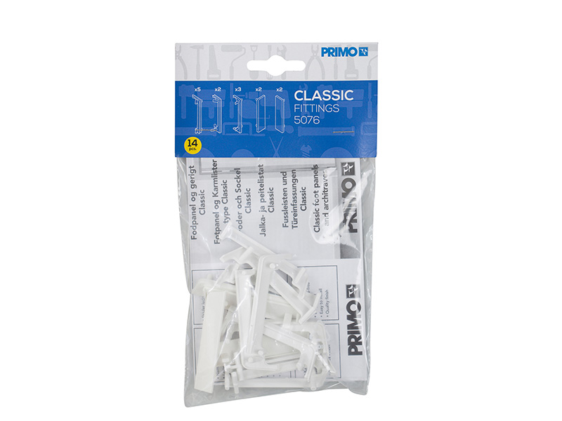 Zubehörset für Fußleiste weiß #5076