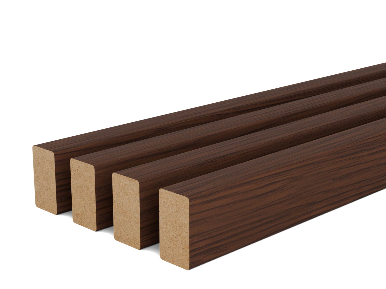 Raumtrenner Lamellen Walnuss 270cm - 4er-Set