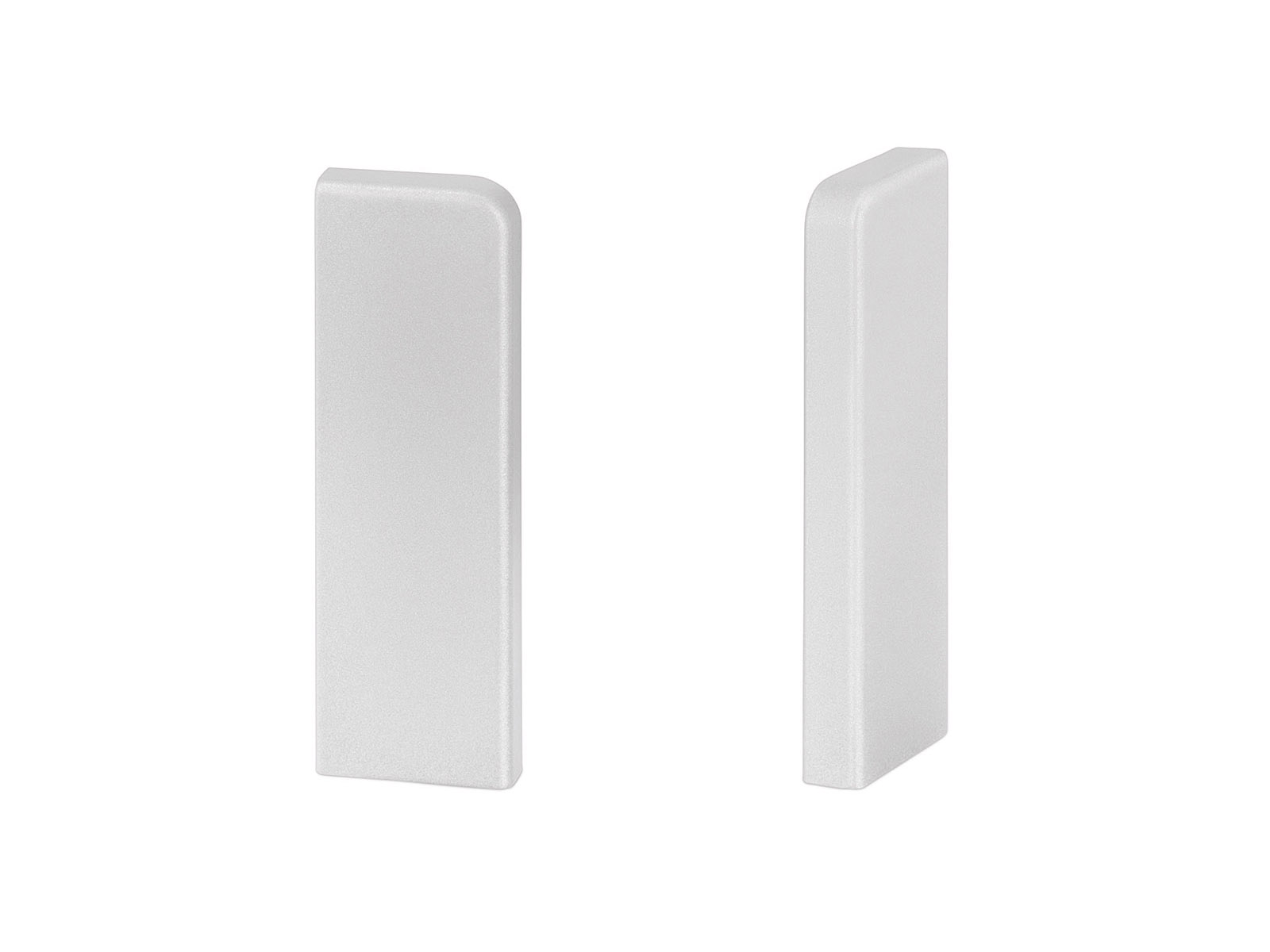 2 x Endstück für Sockelleiste Lichtgrau - Modern Profil