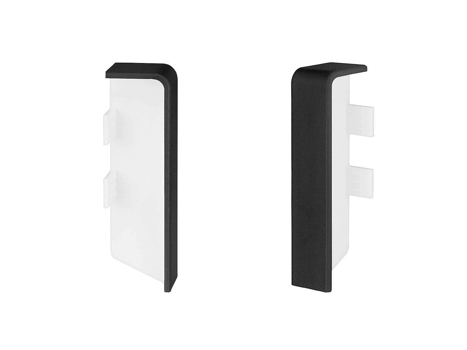 2 x Verbinder für Sockelleiste Anthrazit - Modern Profil