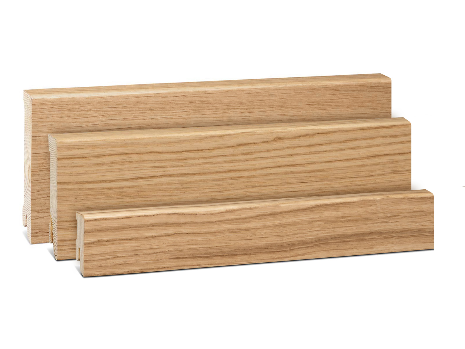 Modern Sockelleiste Eiche Furnier - natur lackiert