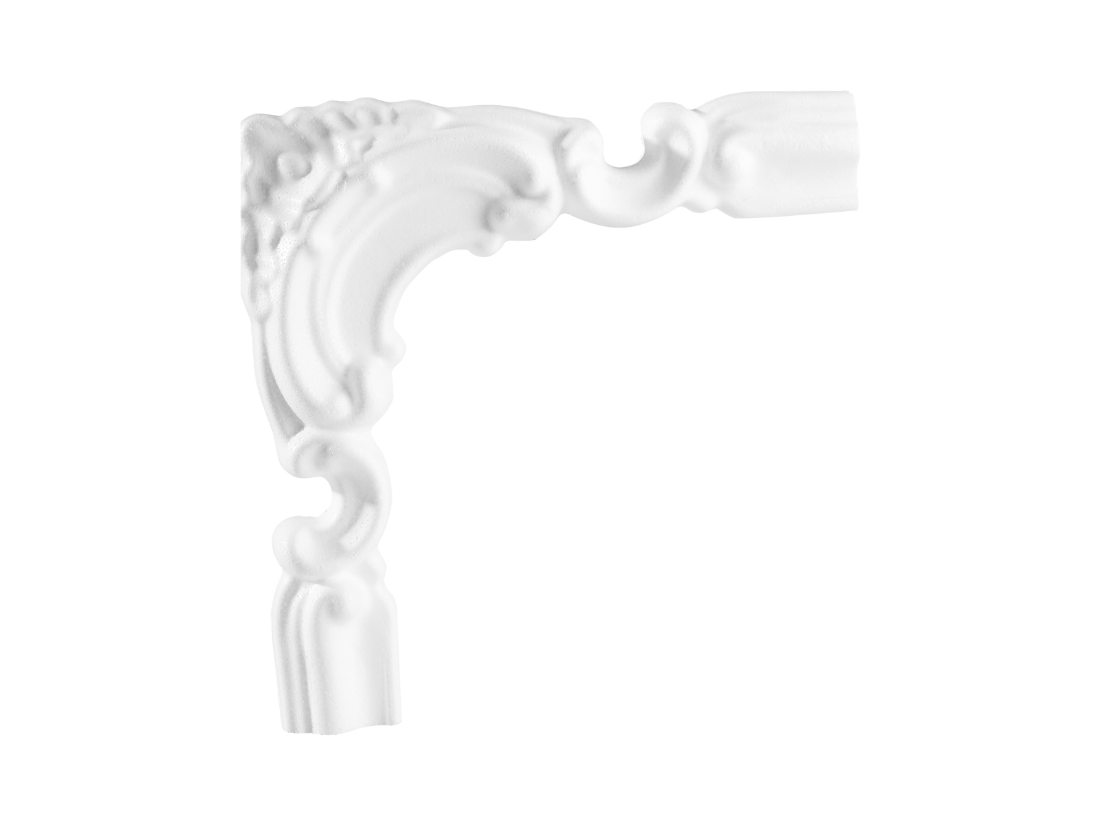 Viertelbogen Styropor Zierleiste BU 40D r=120mm (4 Stück)