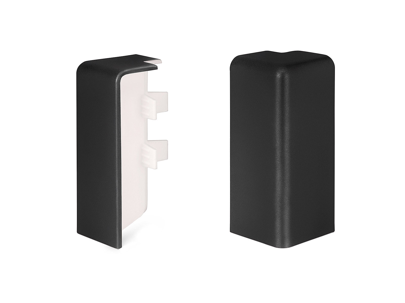 2 x Außenecke für Sockelleiste Anthrazit - Modern Profil