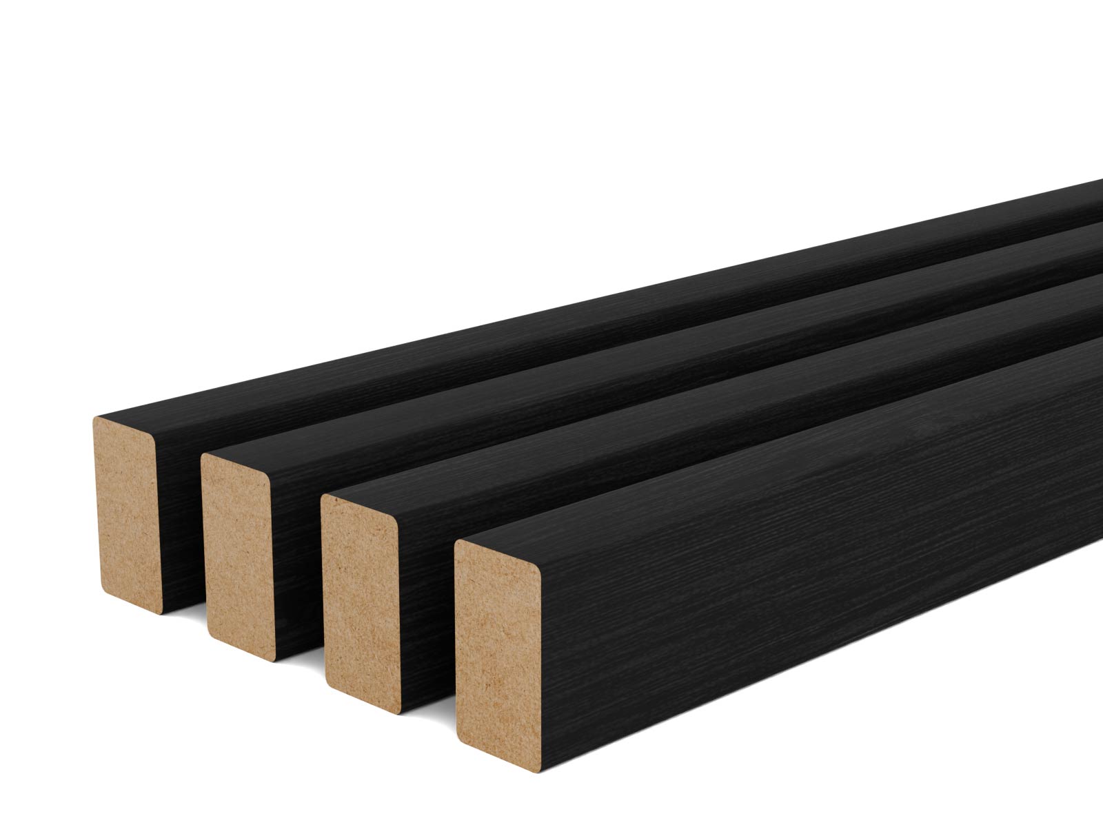 Raumtrenner Lamellen Eiche Lava 270cm - 4er-Set