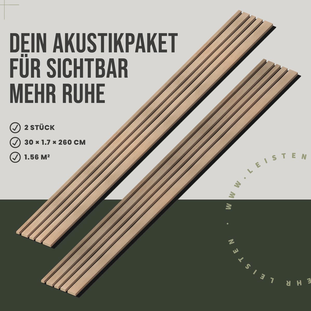 Akustikpaneele Blend Eiche Natur 2er Set Vorteile und Montage