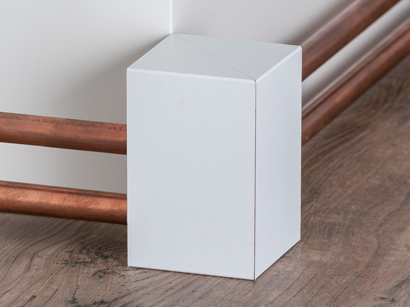 Außenecke Rohrverkleidung MDF weiß RAL9016 (64x96mm)