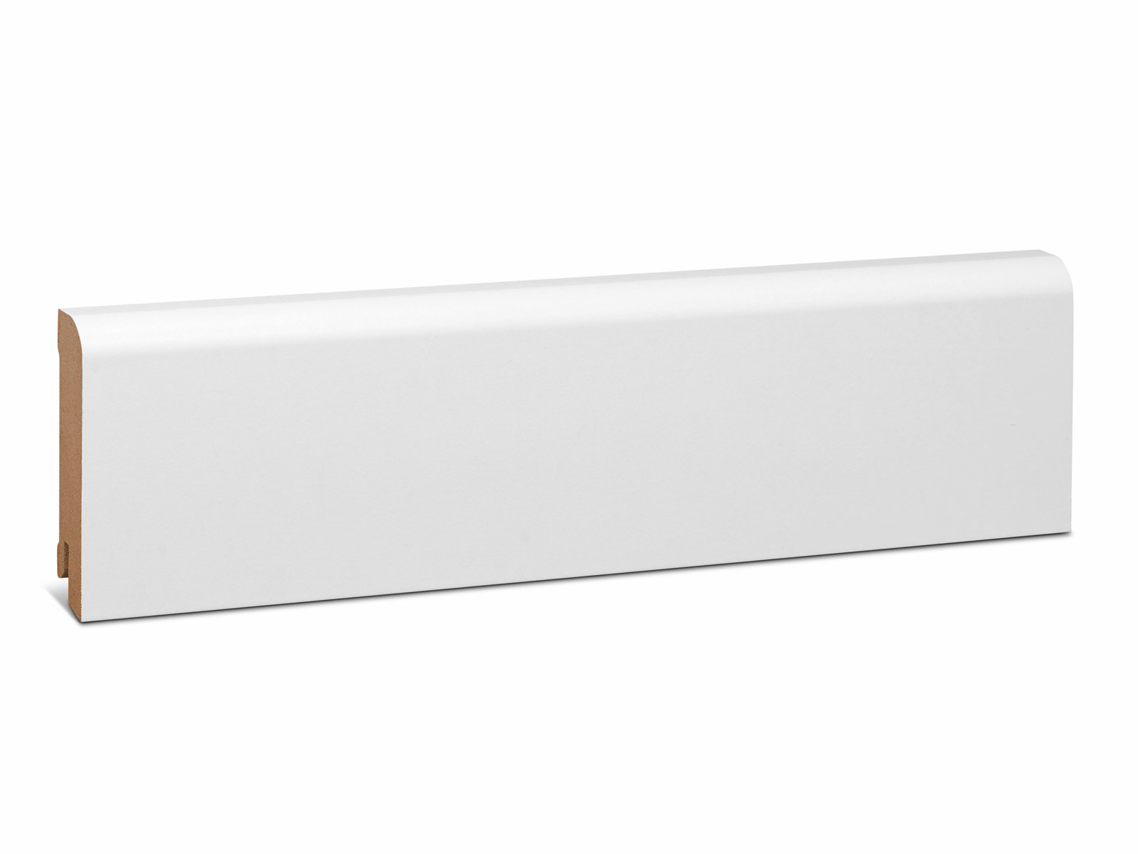 Sockelleiste Oben Rund MDF Weiss Foliert