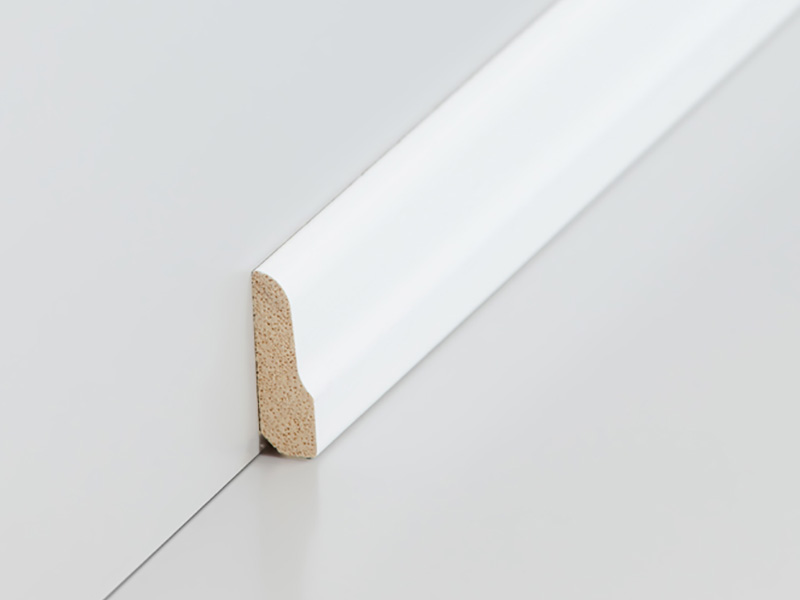 Südbrock Abachi Vorsatzleiste weiß lackiert RAL9016 (8x26mm)