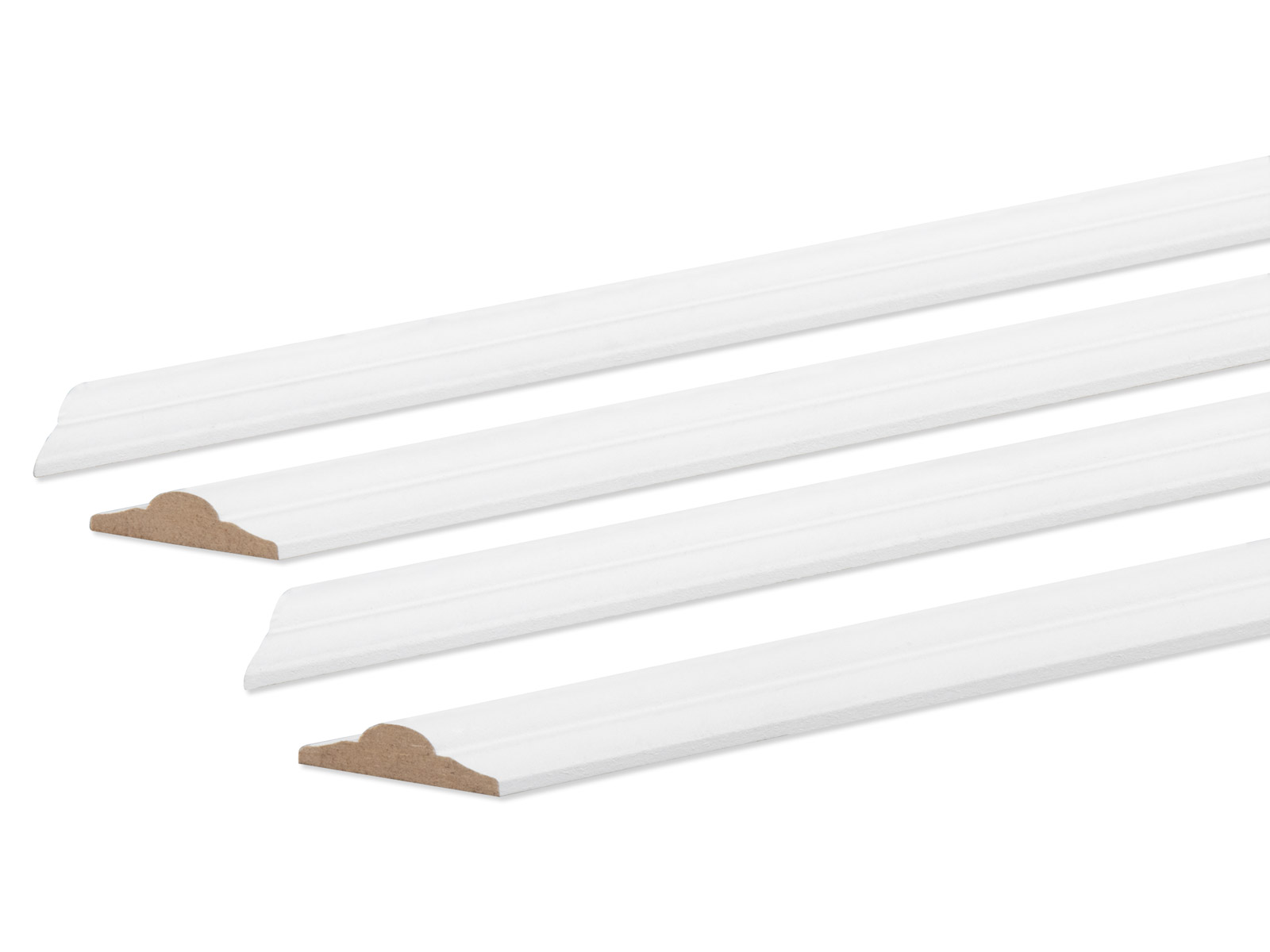 Kassettenwand-Sets - Abgerundetes Profil, MDF weiß grundiert