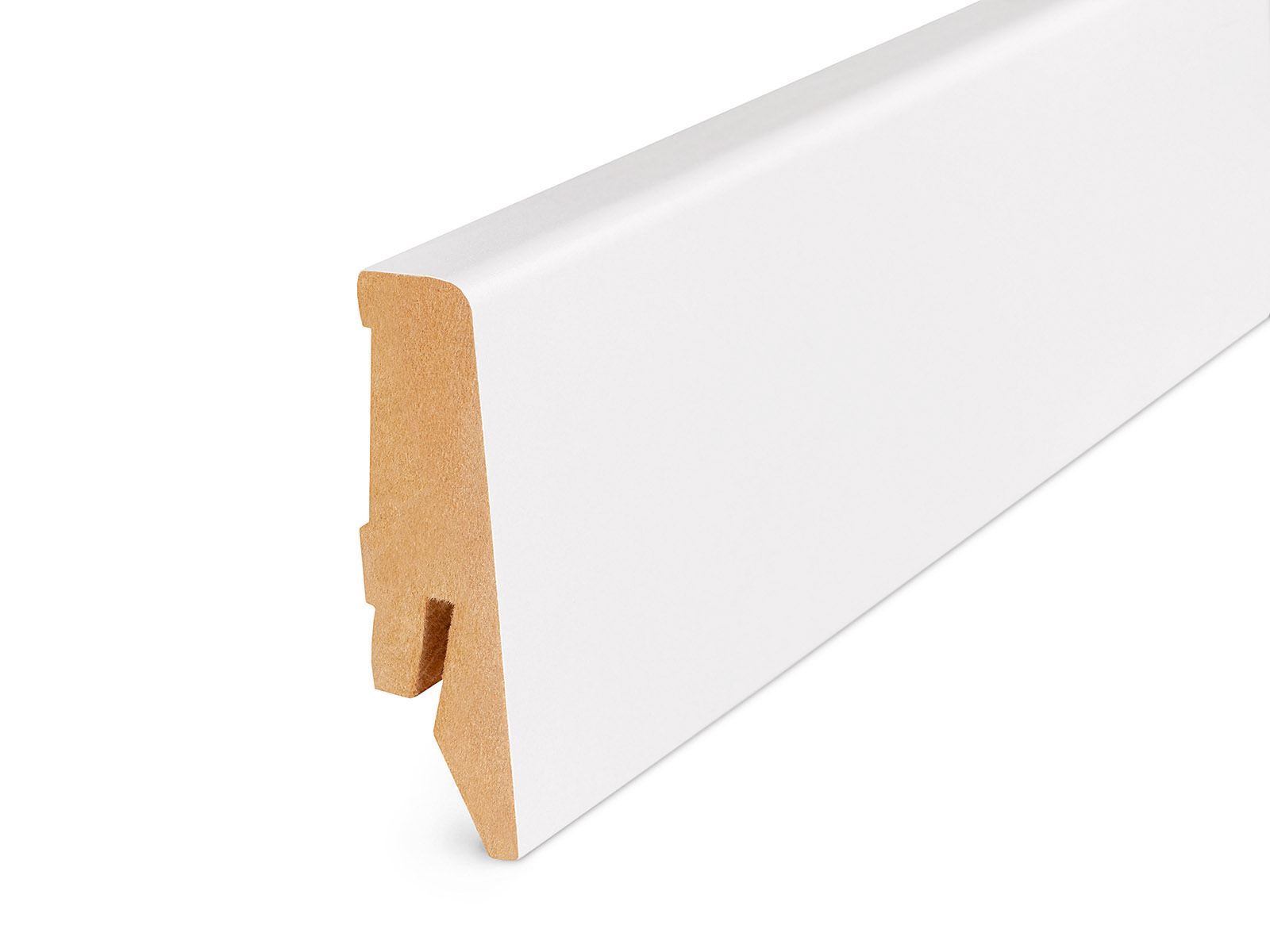 Sockelleiste Holz Weiß - Querschnitt 96m Vorteilspack in 60mm