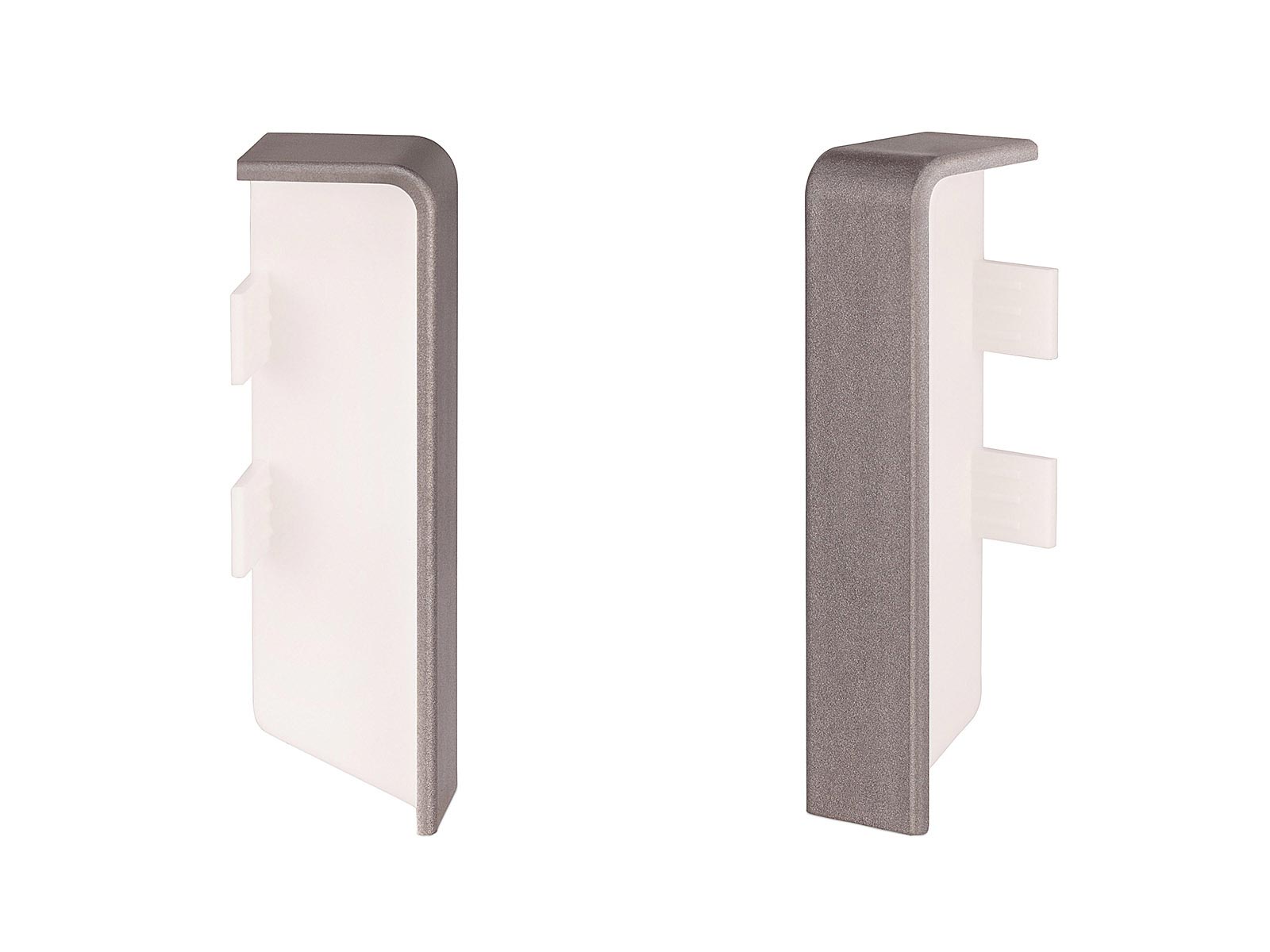 2 x Verbinder für Sockelleiste Alu-Edelstahl - Modern Profil