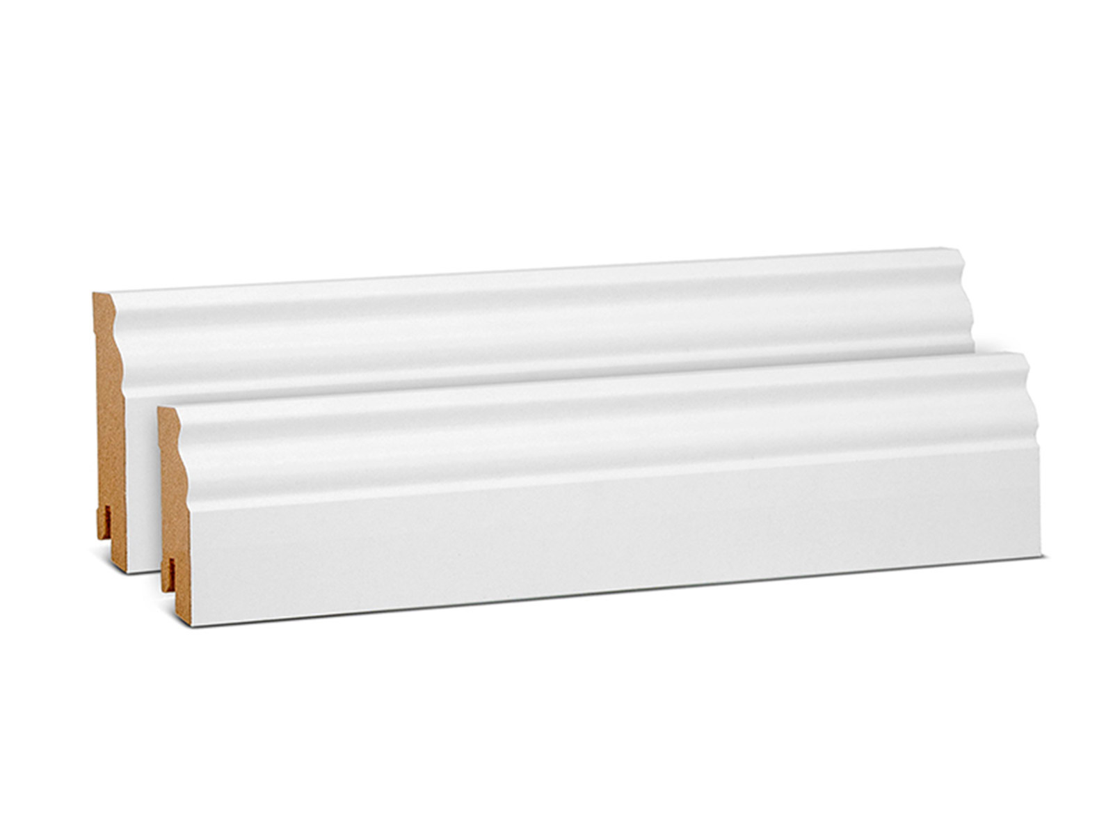 ECO Sockelleiste Hamburger Profil MDF Folie weiß RAL9016