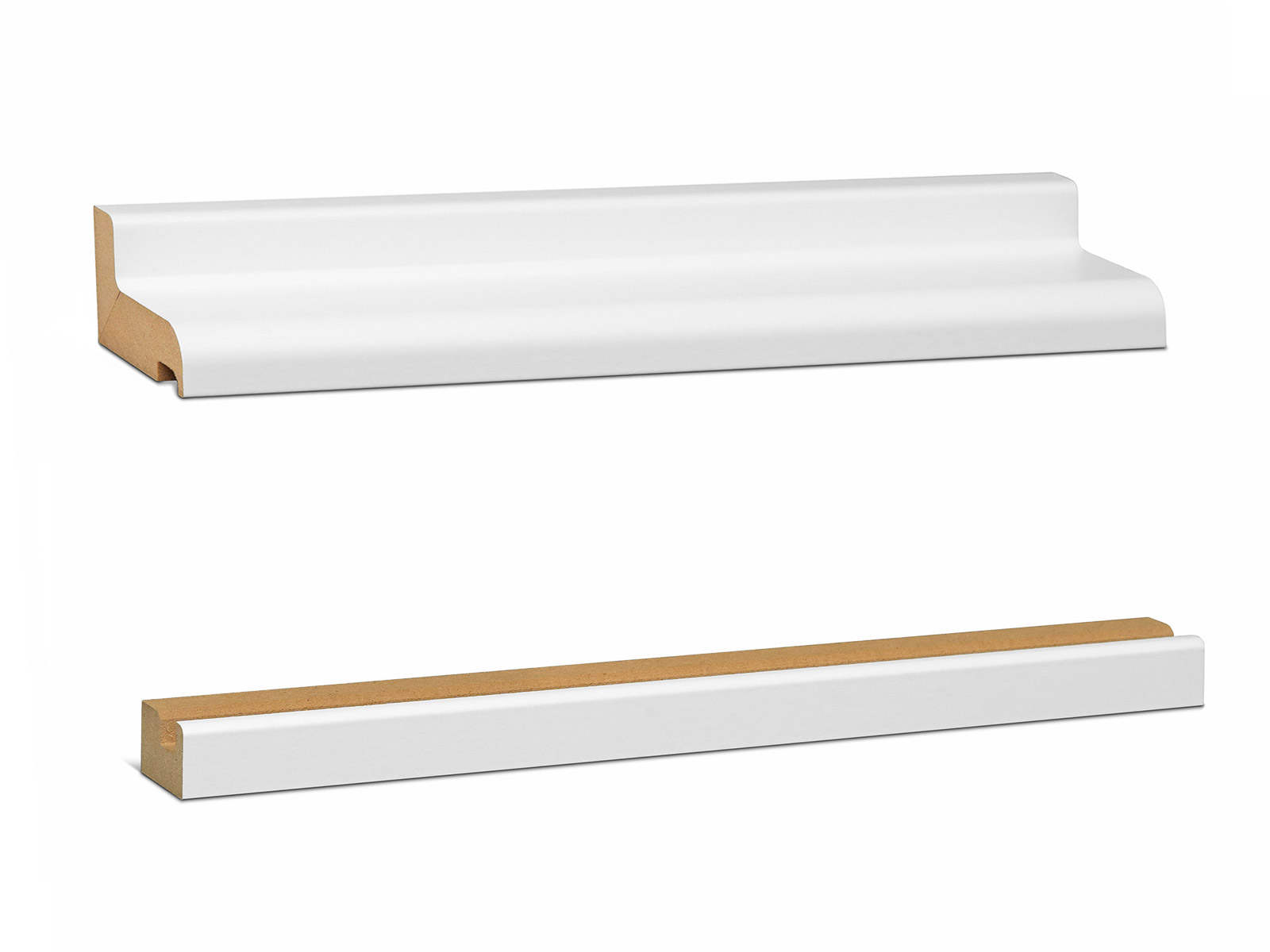 Berliner MDF Heizrohradapter weiß RAL9016