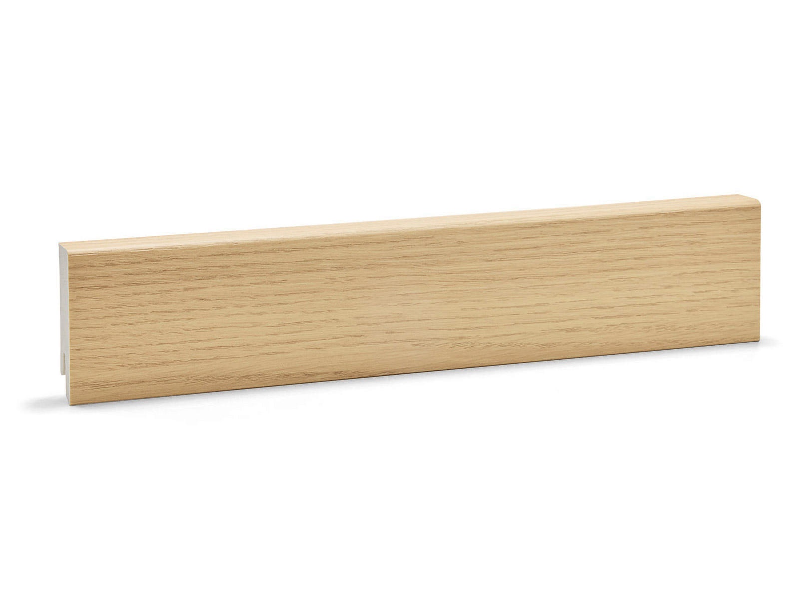 Modern Hartschaum Fußleiste foliert Eiche natur (16x58mm)