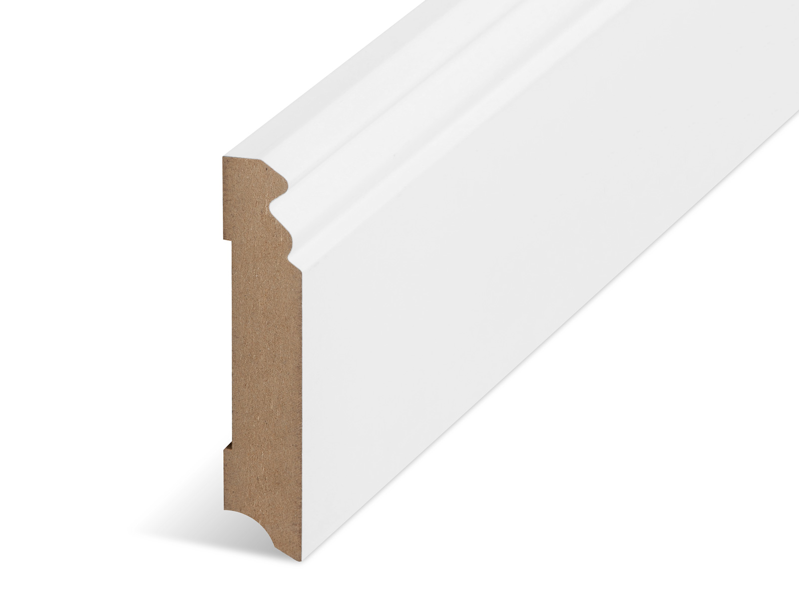 Hamburger Leiste MDF, lackierfähige Folie RAL9016