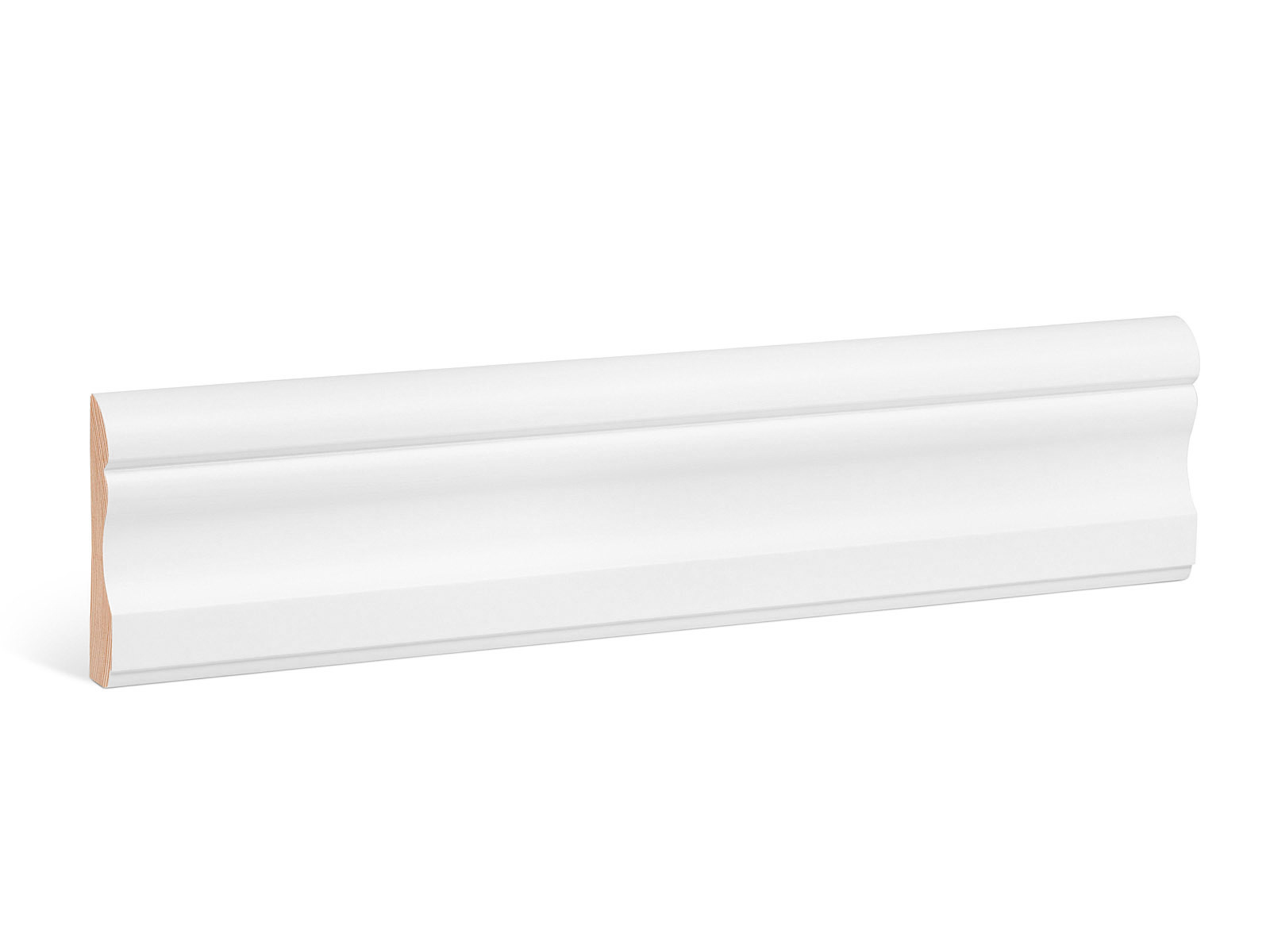 Wandleiste Massivholz weiß lackiert RAL9016 (15x69mm)