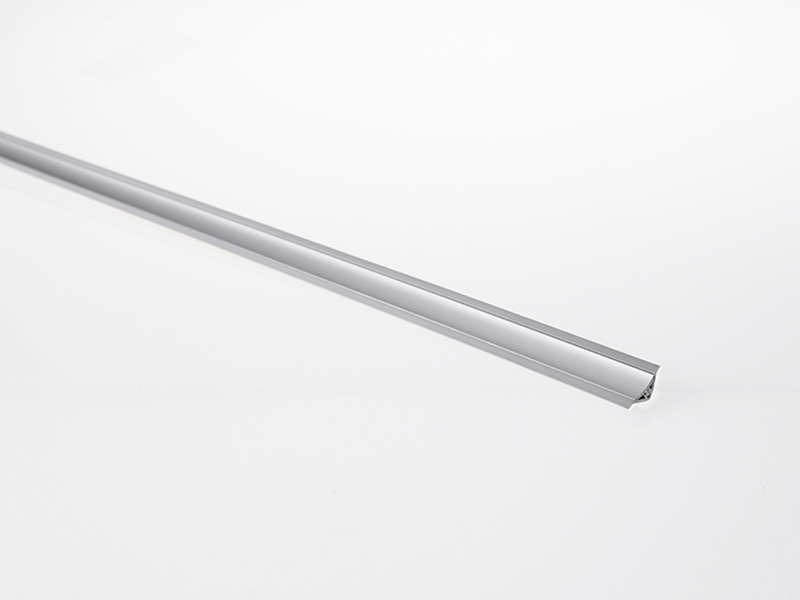 Abschlussleiste PVC Aluminiumoptik 14x14mm inkl. Clipprofil