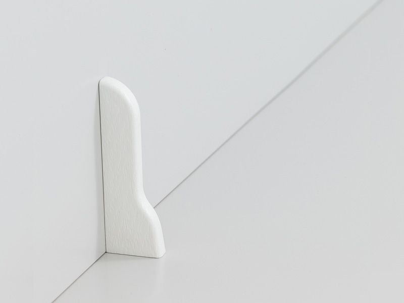 Südbrock Endkappe links zu MDF-Leiste 20 x 60 mm weiß
