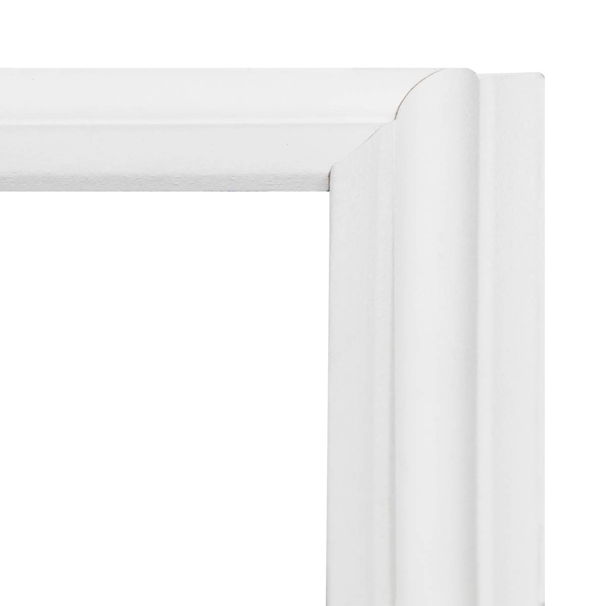 Weiße Zierleiste mit 90-Grad-Ecke fuer saubere und exakte Wandabschluesse