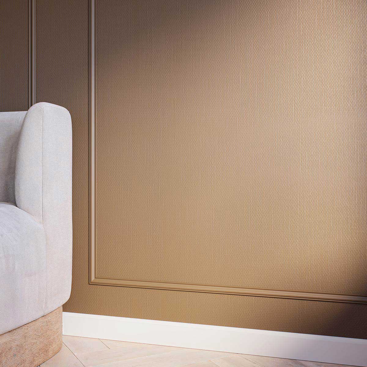 Wandkassetten Set Hamburger Profil aus MDF weiss grundiert Detailansicht der Wandgestaltung