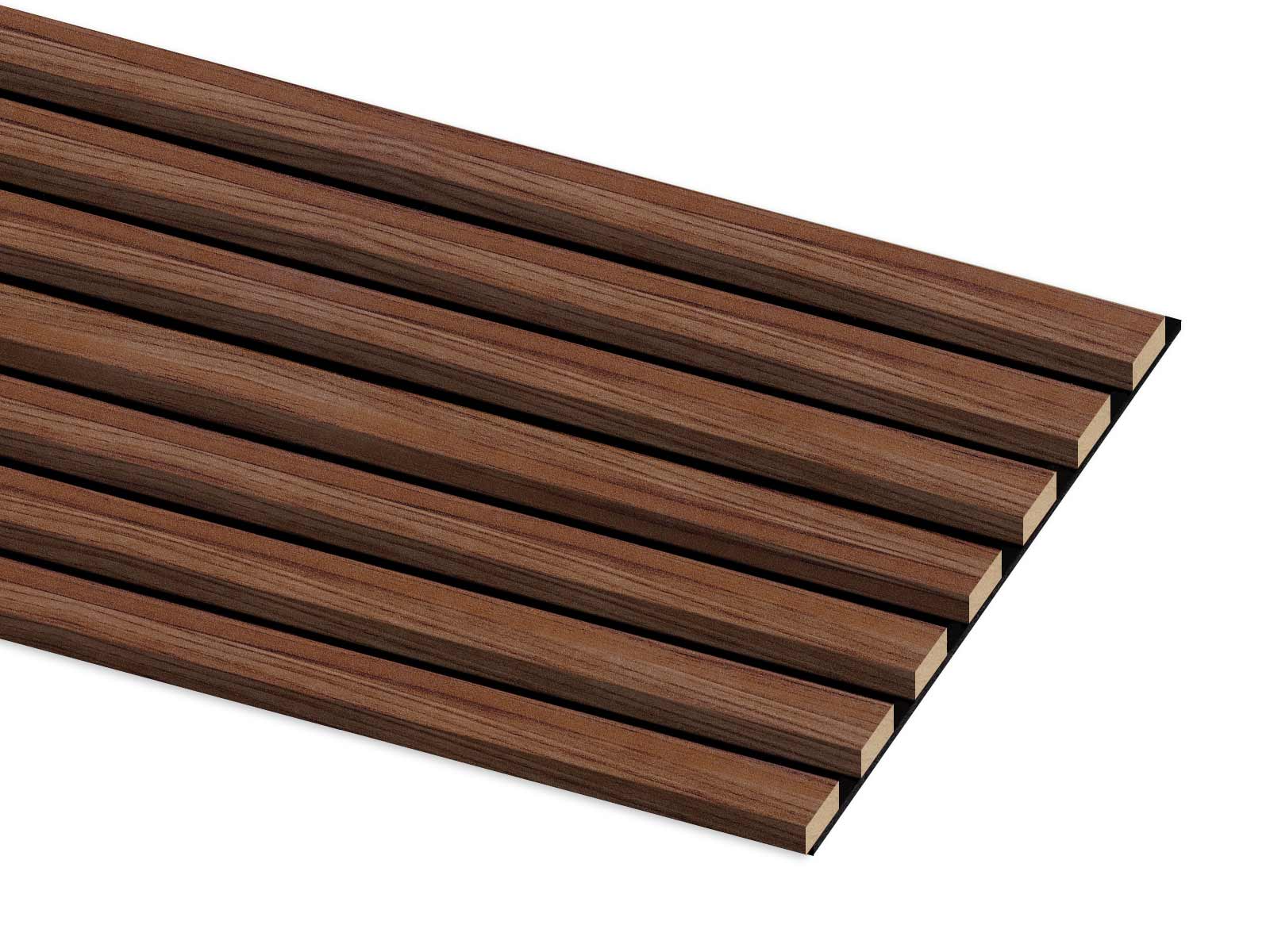 Akustikpaneele Walnuss 30 x 260 cm 2er Set MDF Produktansicht