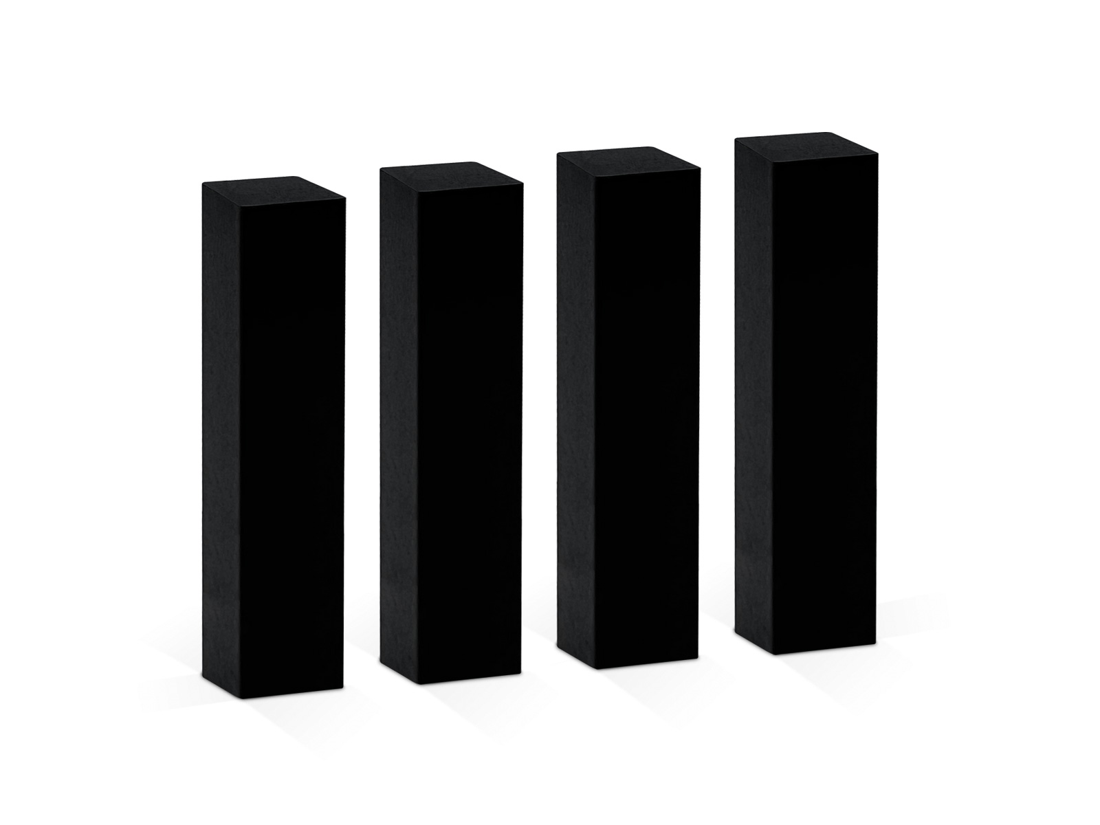 4er-Pack Ecktürme schwarz RAL9005 - 82 mm