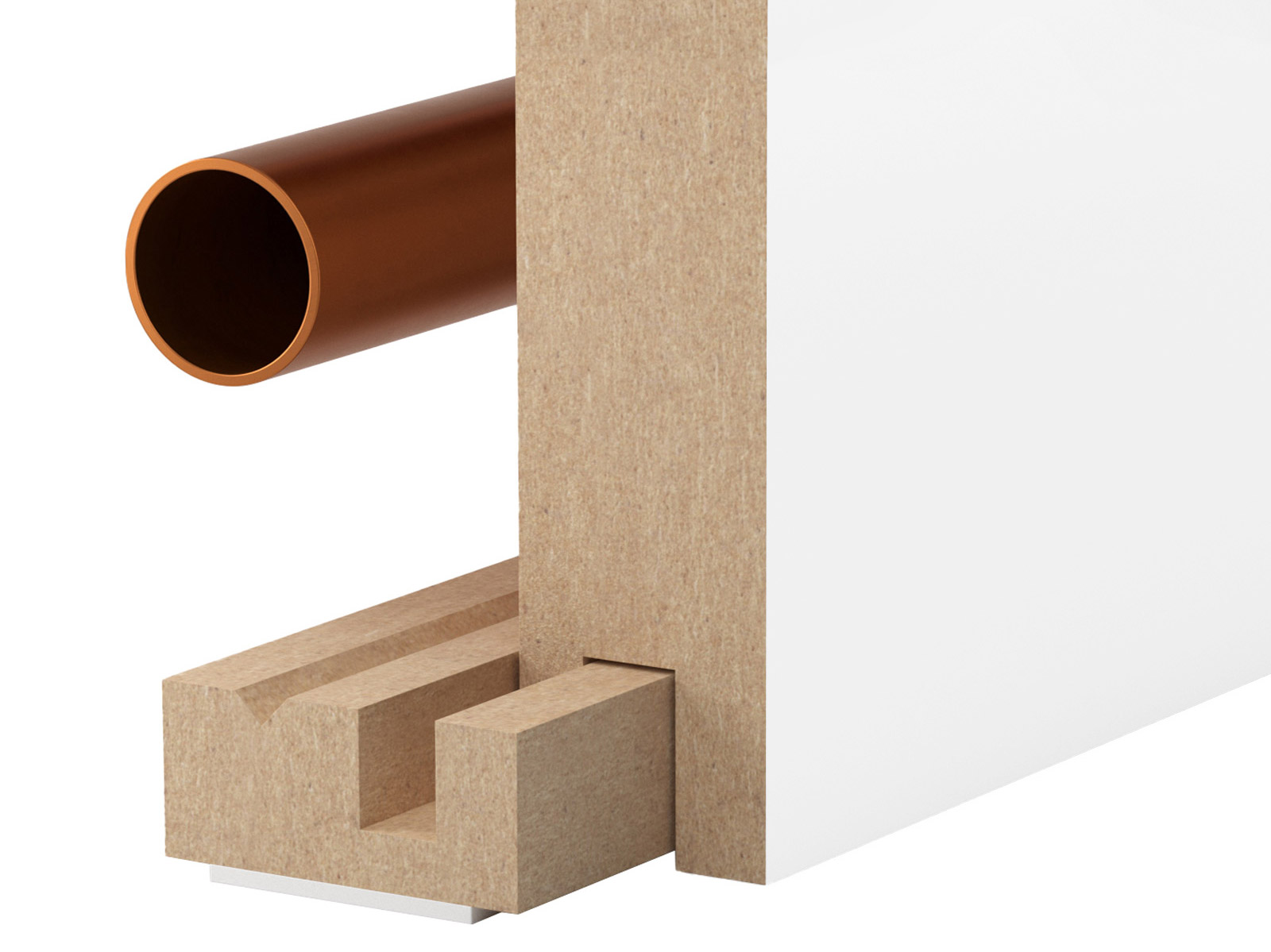 Montageprofil für Rohrverkleidung (12x27mm)