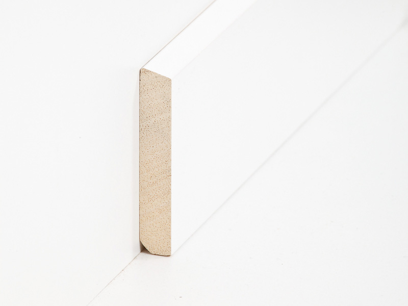 Südbrock Fußleiste Abachi weiß lackiert RAL9010 (10x58mm)