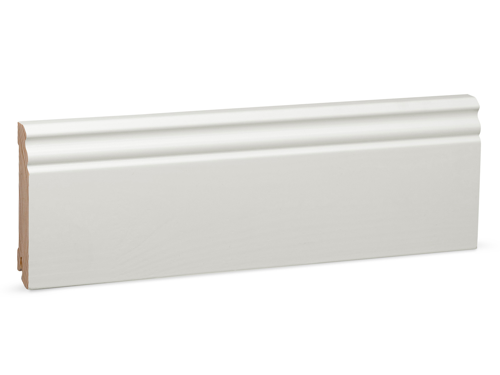 Hamburger Leiste 18 x 95 mm Massivholz Kiefer weiß lackiert RAL9010