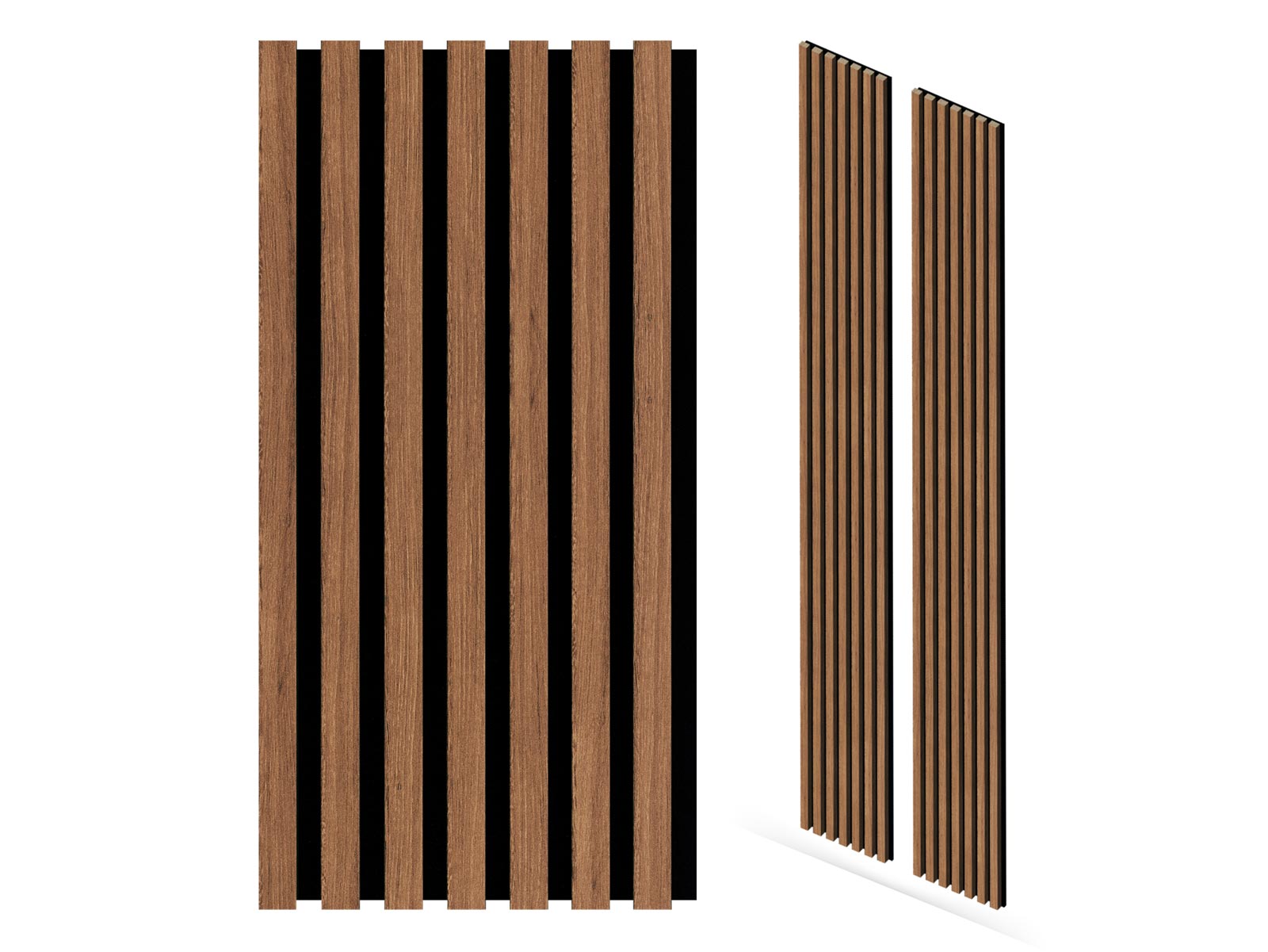 Akustikpaneele Eiche Bronze 30 x 260 cm 2er Set freigestellte Panelansicht