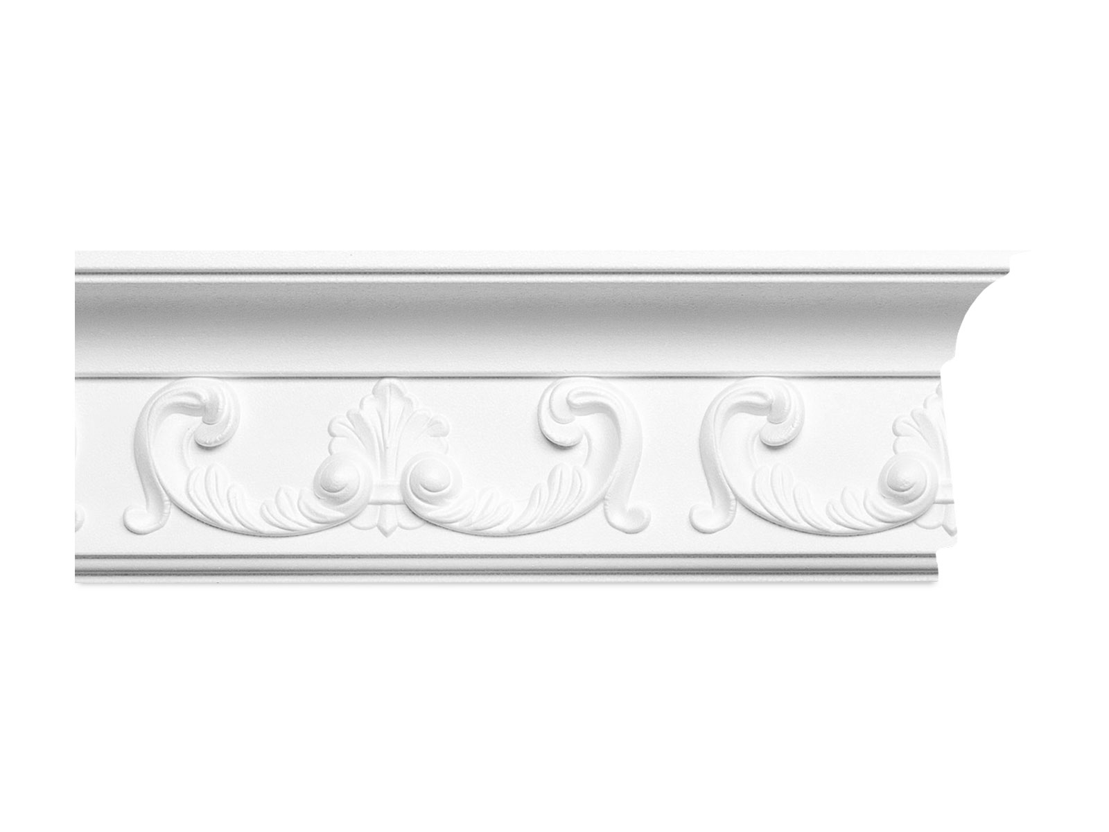 Deckenleiste Isabell Styropor Zierleiste Weiß (80x130mm)