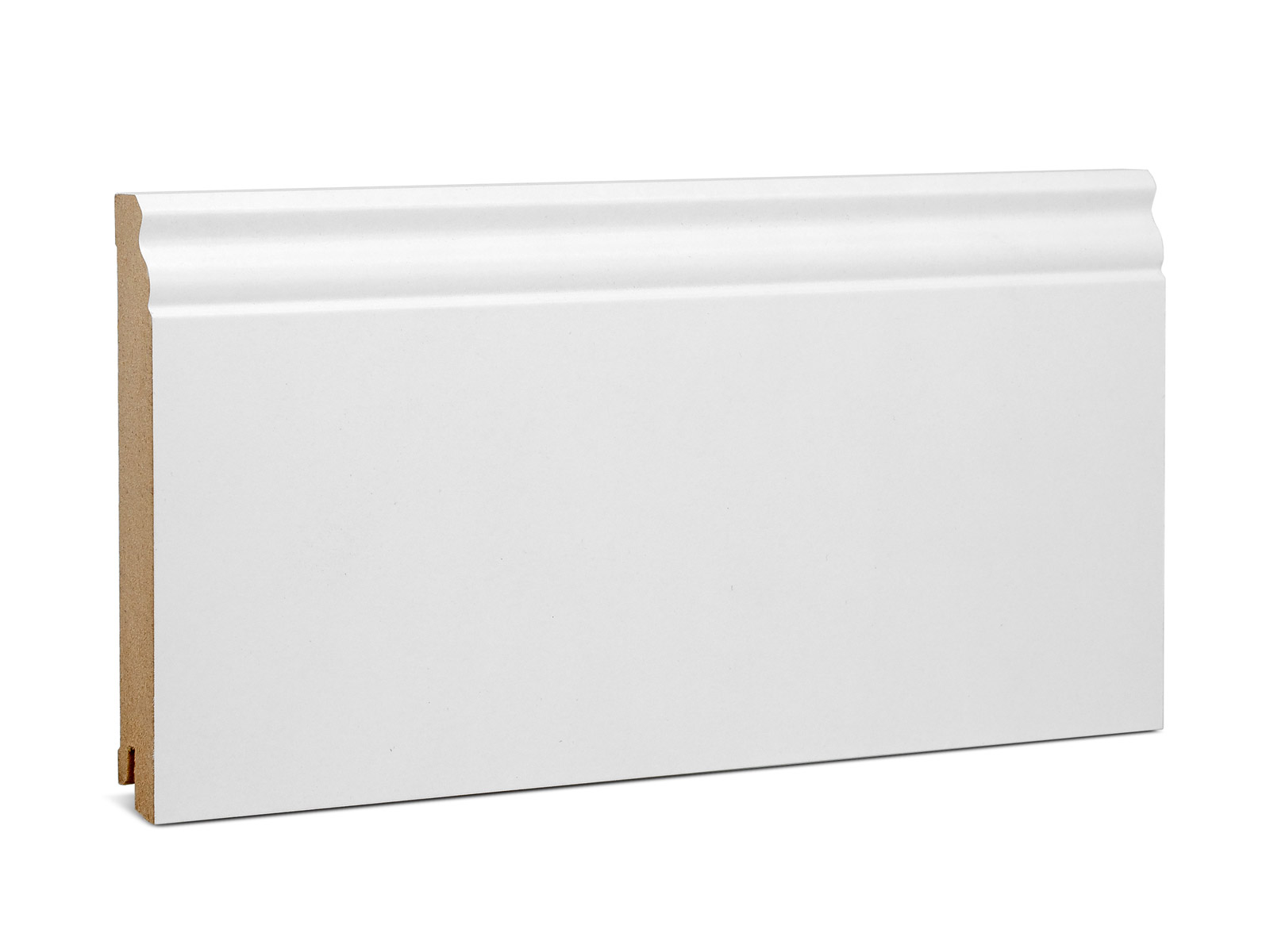 Berliner MDF Fußleiste weiß foliert RAL9016 (19x145mm)