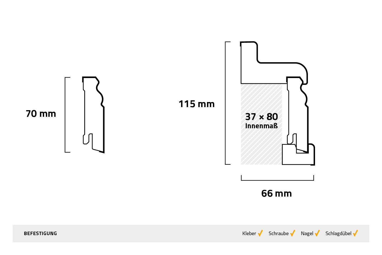 Heizrohrverkleidung Hamburger MDF Weiss Foliert Technische Zeichnung