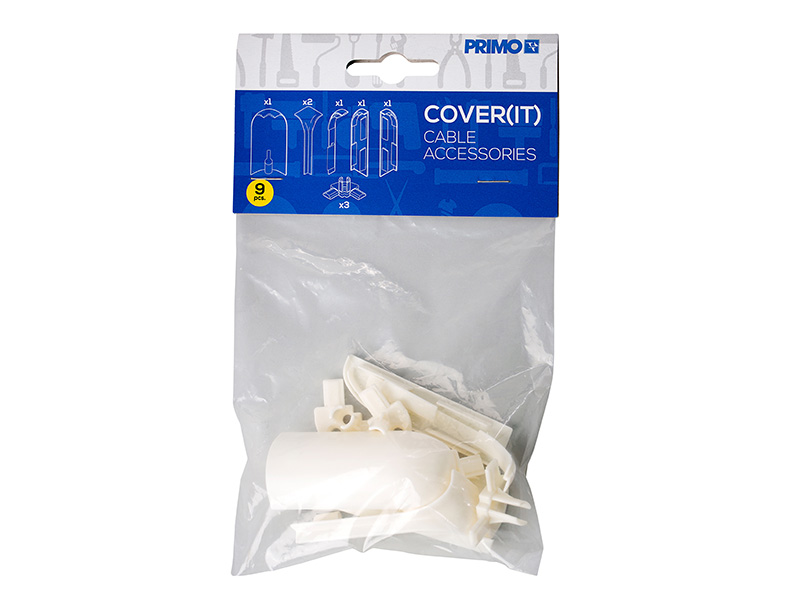 Zubehörset für Kabelkanal Weiß #4592 (15x65mm)