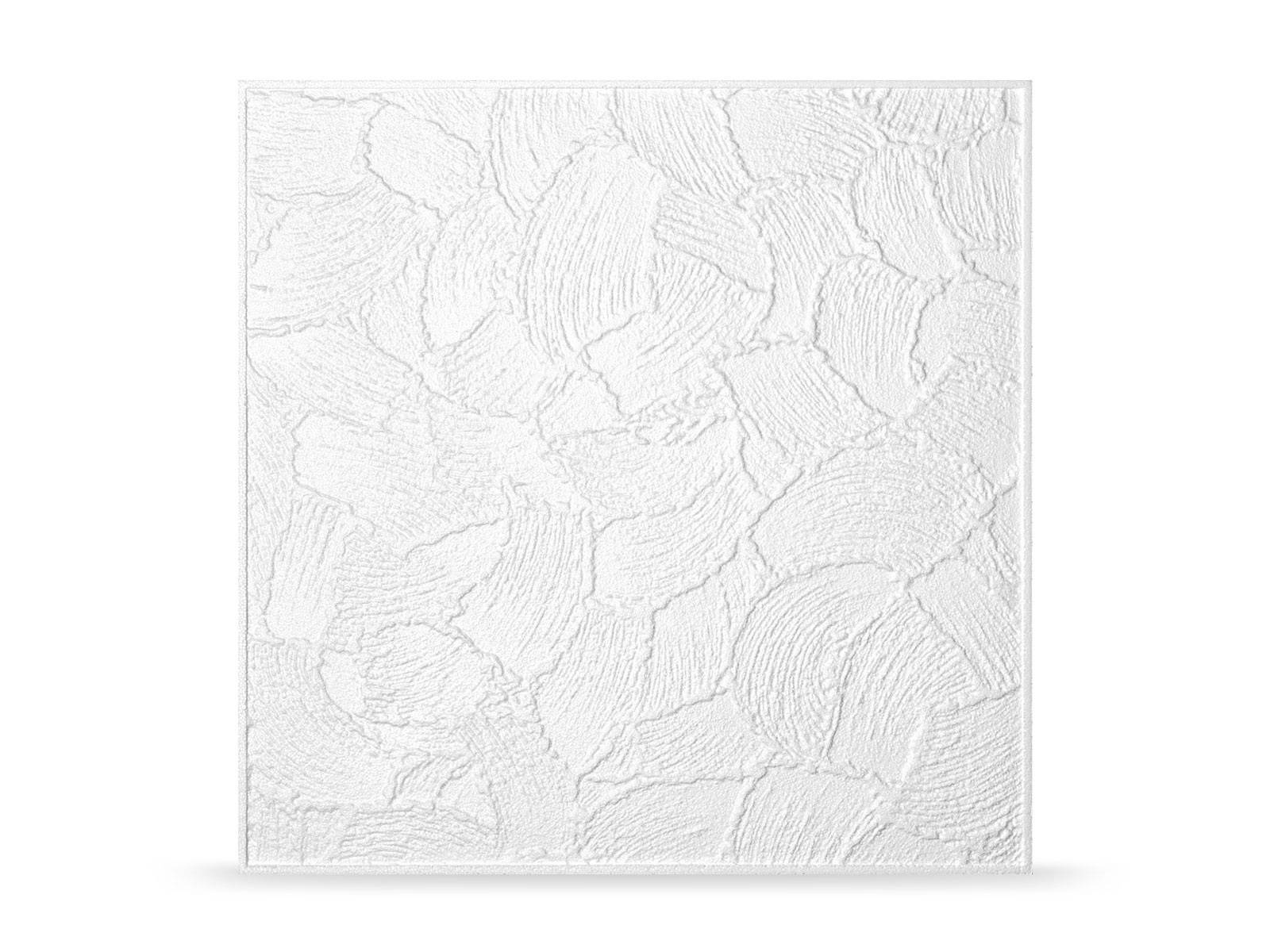 Deckenverkleidung Styropor Kellerputz Weiß (50x50cm) 8er-Set