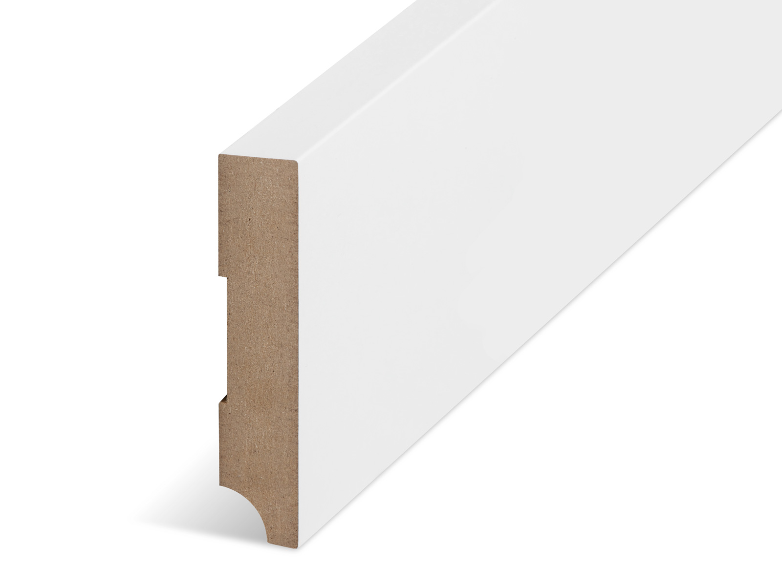 MDF Fußleiste weiß foliert RAL9016 (19x96mm)