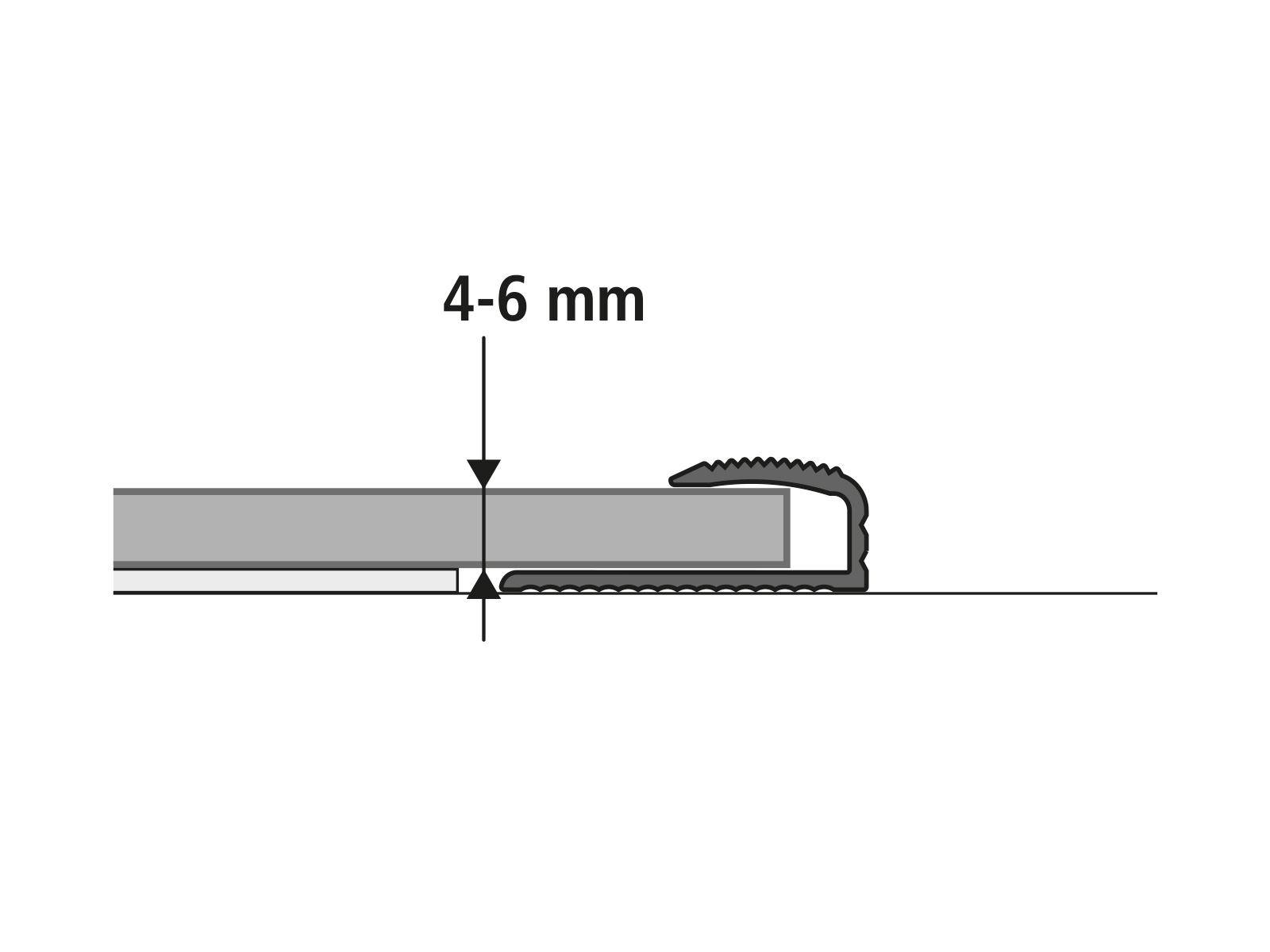 Abschlussprofil PVC Silber (30 x 950 mm)