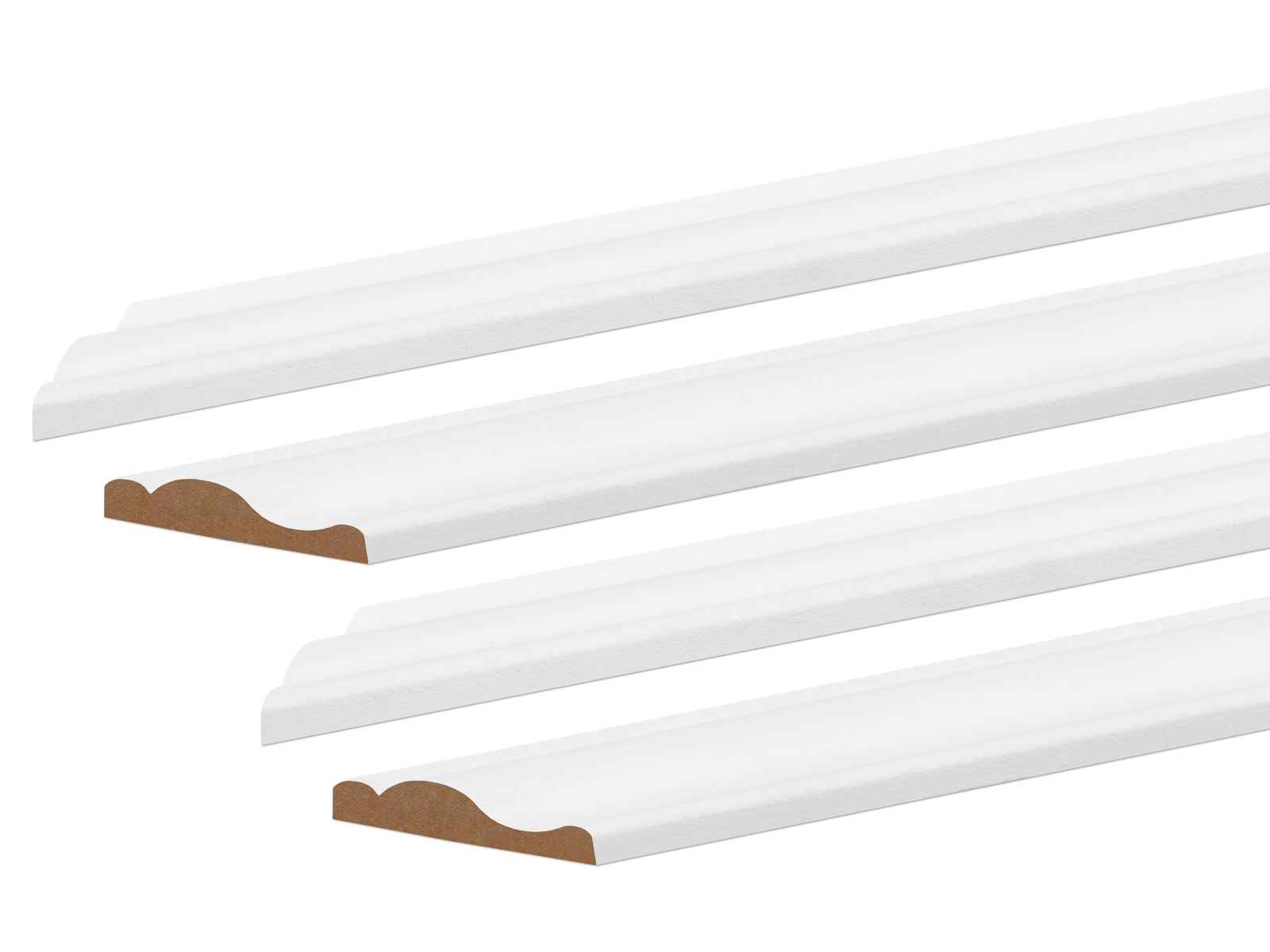 Wandkassetten Set Hamburger Profil aus MDF weiss grundiert 190 x 70 cm Produktuebersicht