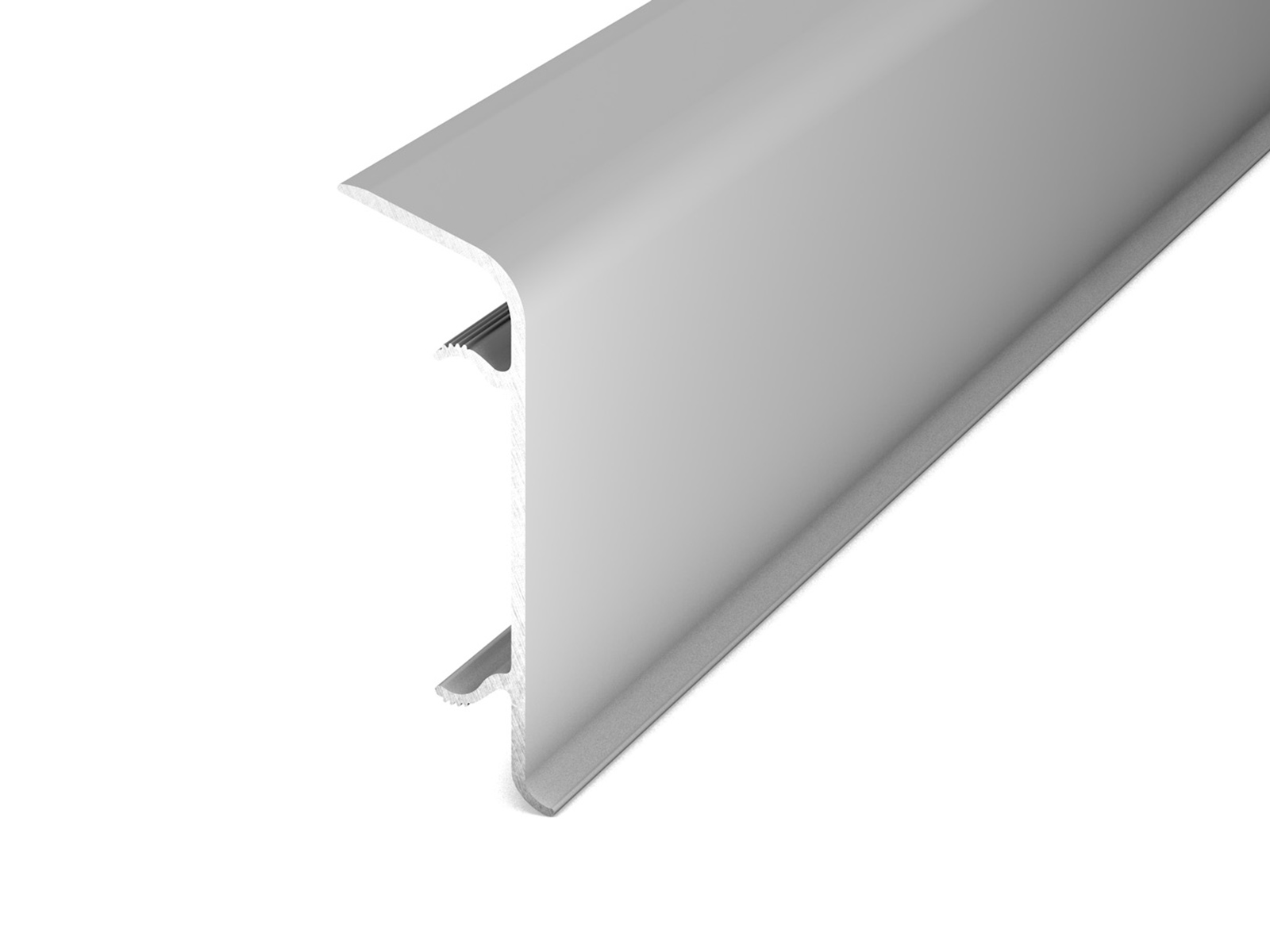 Prinz Aluminium Clip Sockelleiste Nr. 350 Silber matt