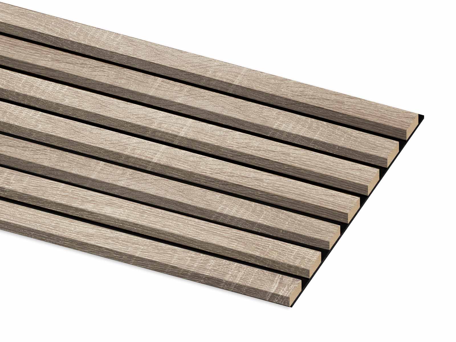 Akustikpaneele Eiche Grau 30 x 260 cm 2er Set MDF Produktansicht