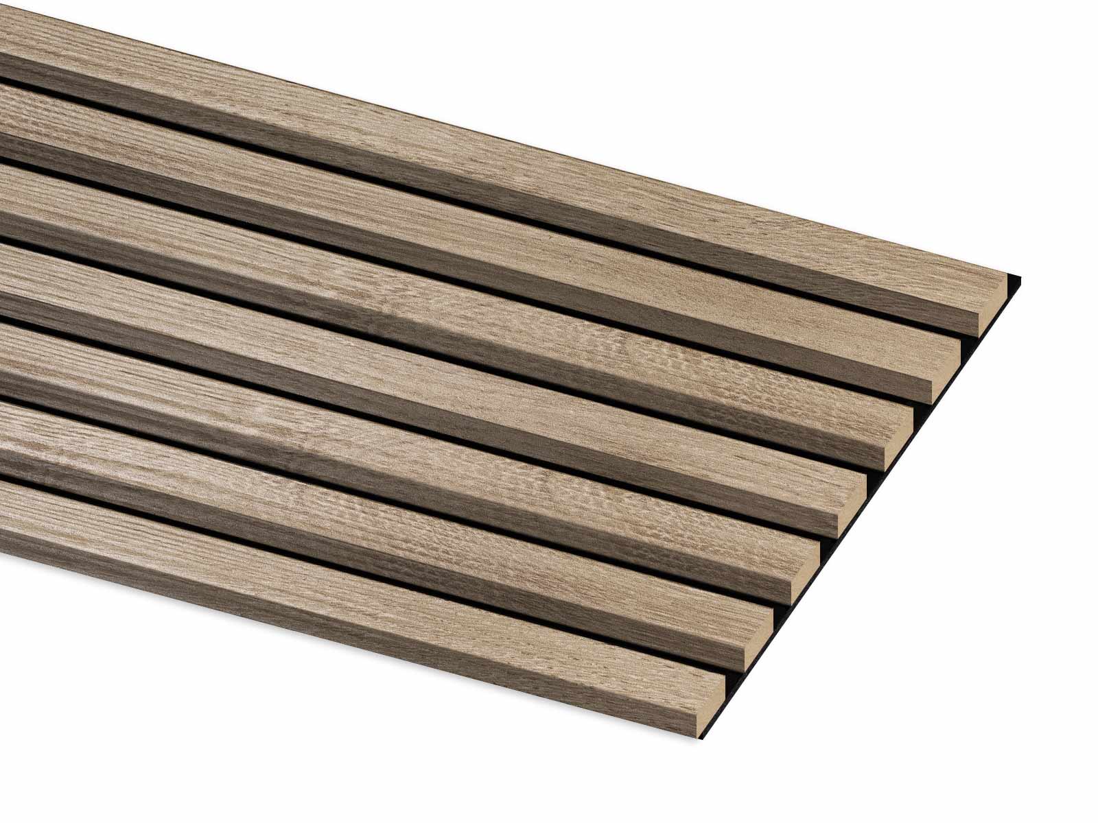 Akustikpaneele MDF Eiche Angegraut Detailansicht schräg