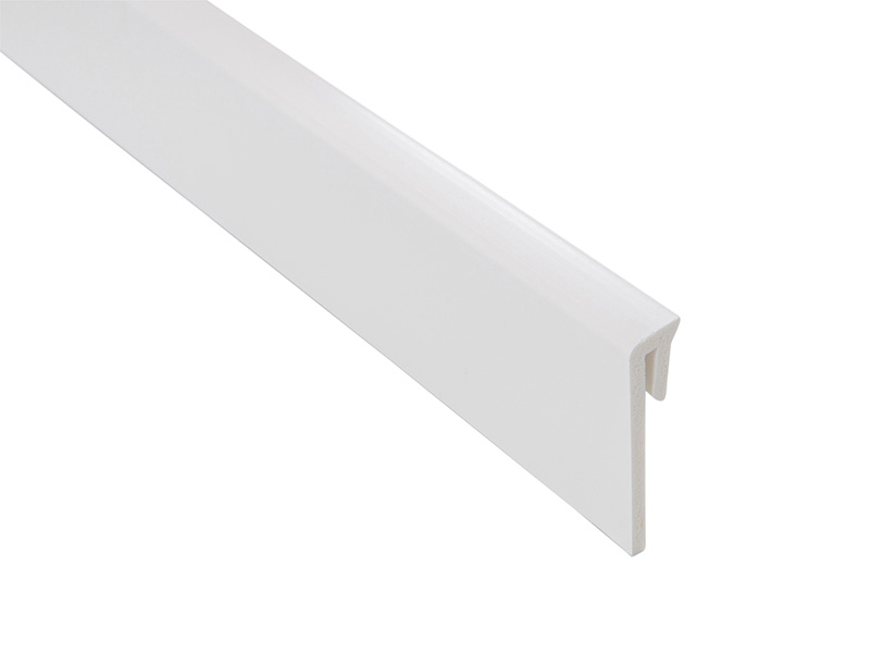 PVC Fußleiste mit Kabelkanal Weiß (14x60mm) inkl. Montageclips