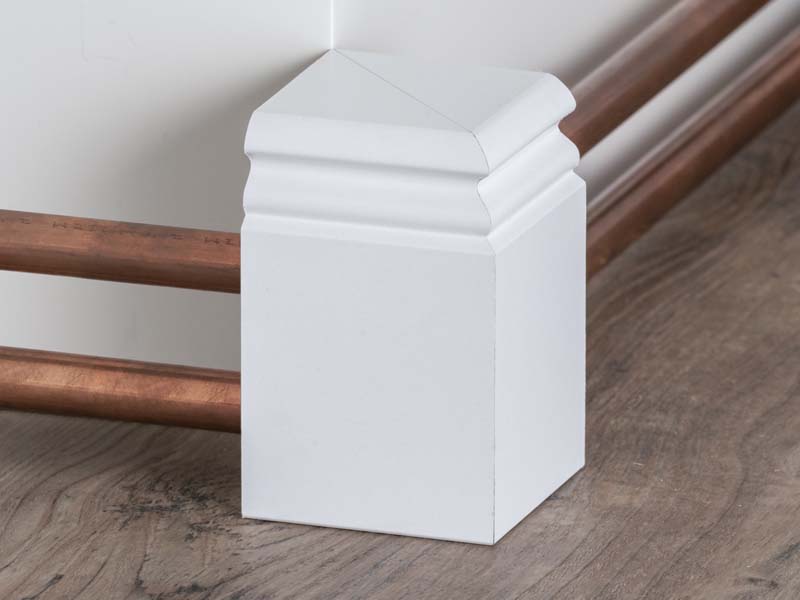 Außenecke 64 x 96 mm, MDF Heizungsrohrverkleidung Berliner Profil